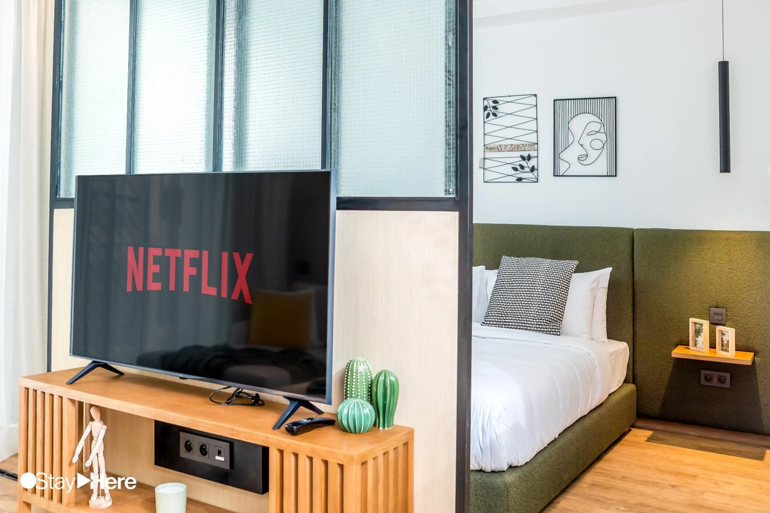 Bed in Stayhere Casablanca - Gauthier 1 - Modern Residence