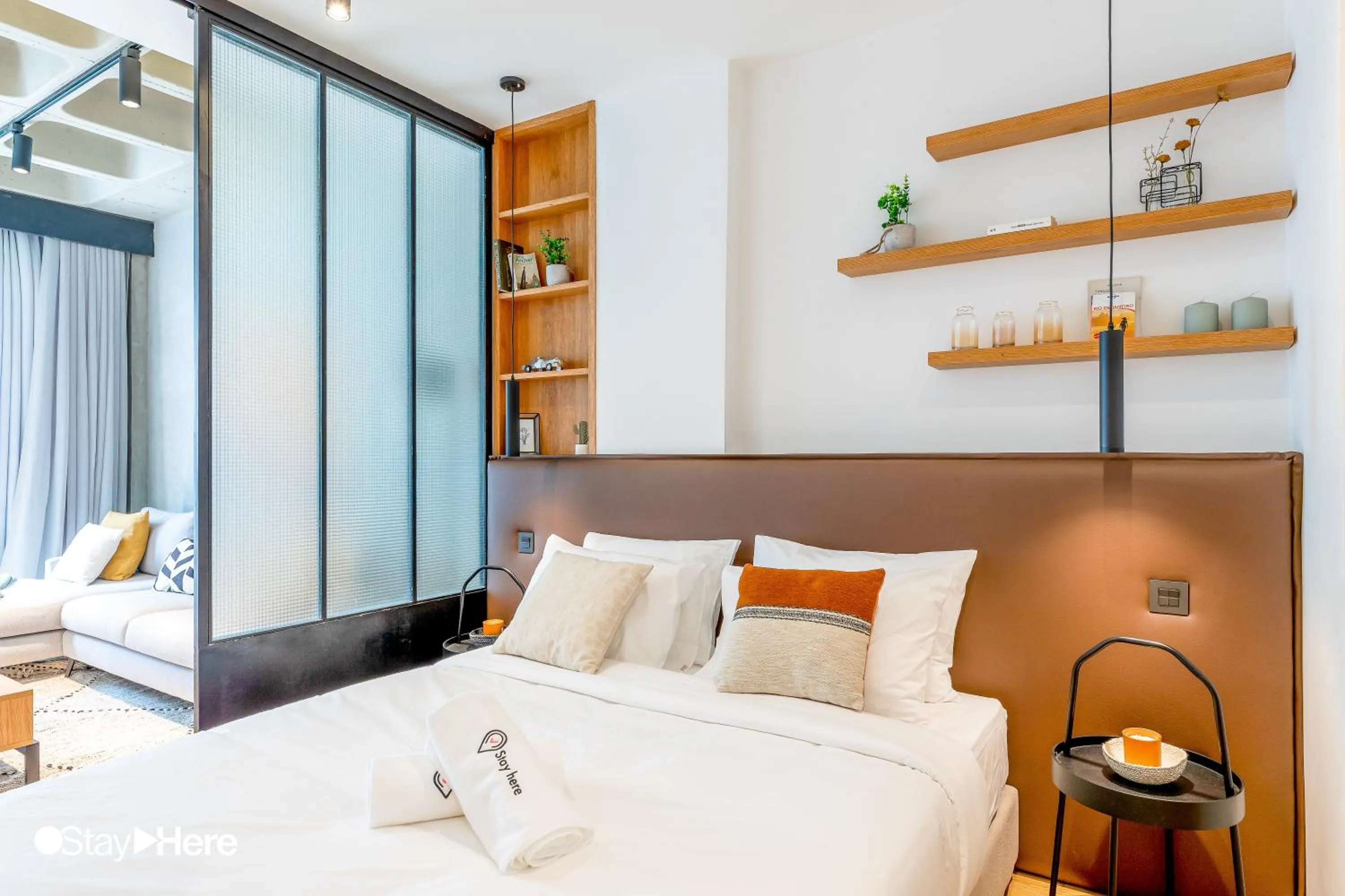 Bed in Stayhere Casablanca - Gauthier 1 - Modern Residence