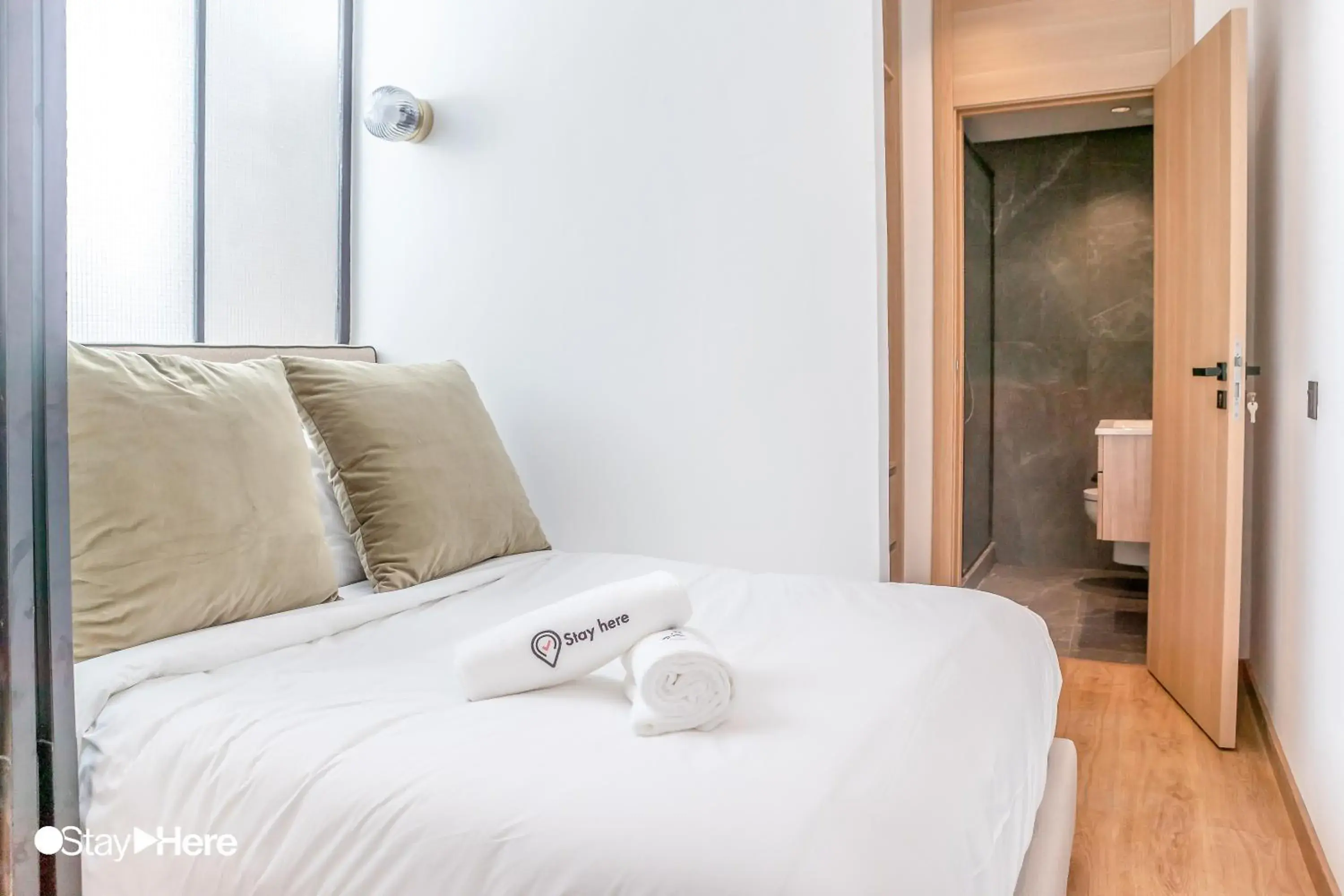 Bed in Stayhere Casablanca - Gauthier 1 - Modern Residence Bed in Stayhere Casablanca - Gauthier 1 - Modern Residence