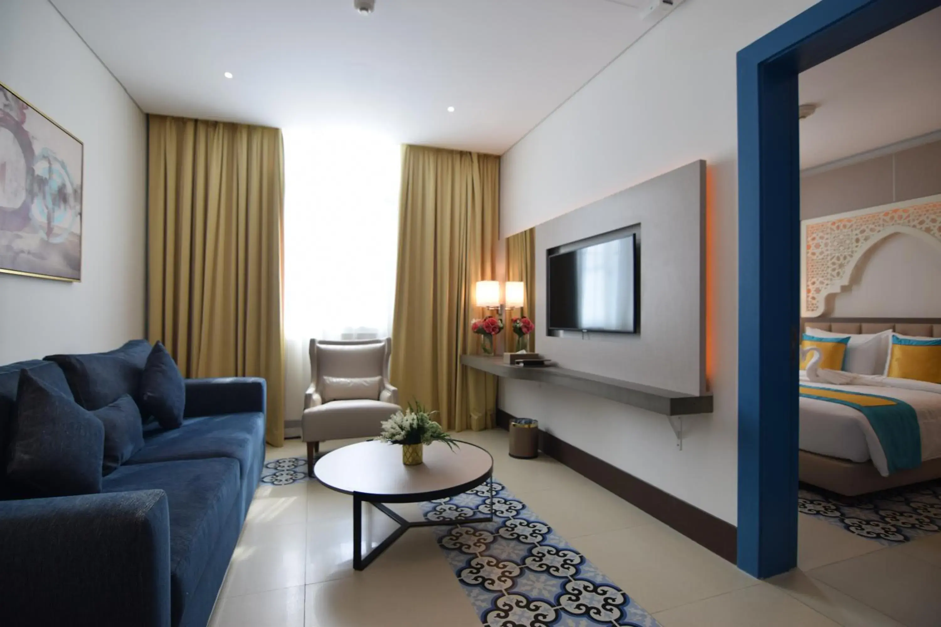 Living room, Bed in Central Inn Souq Waqif Living room, Bed in Central Inn Souq Waqif