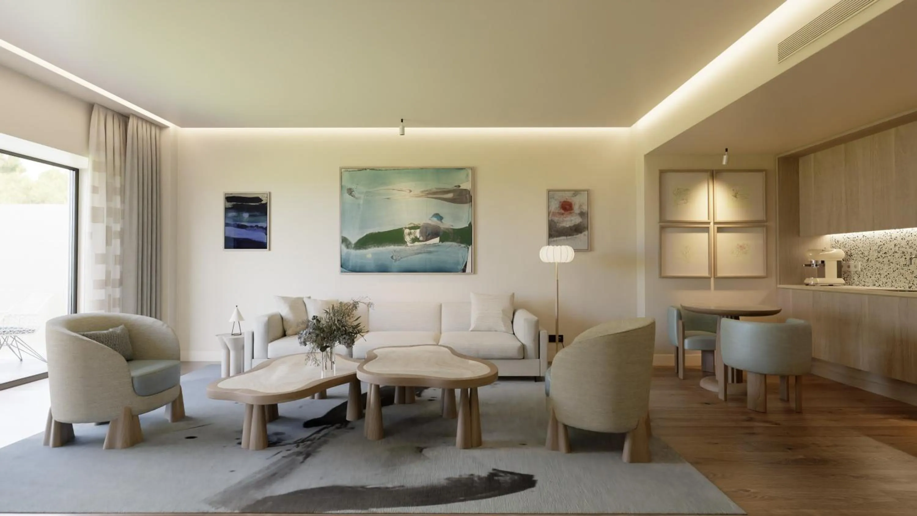 Living room in Hotel Camiral - The Leading Hotels of the World