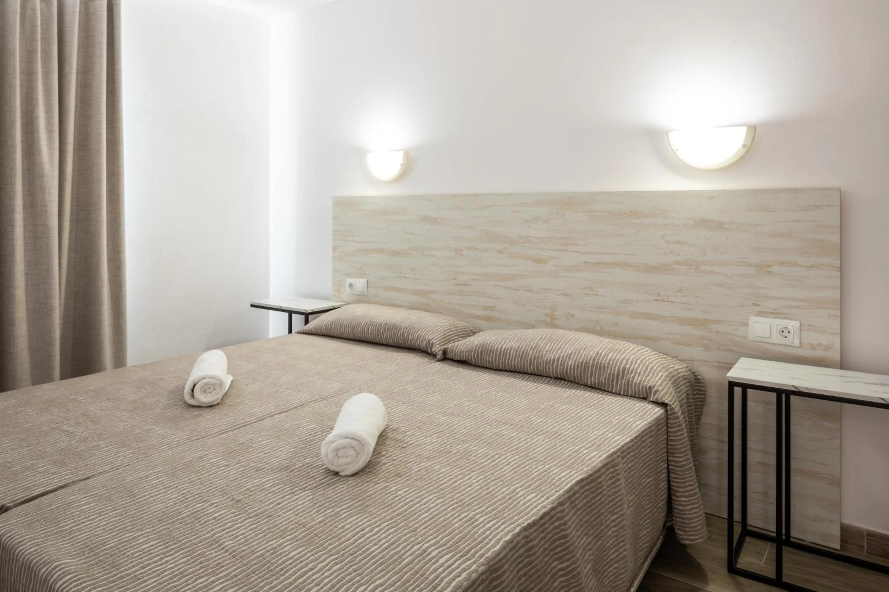 Bedroom, Bed in Aparthotel Puerto Cala Vadella