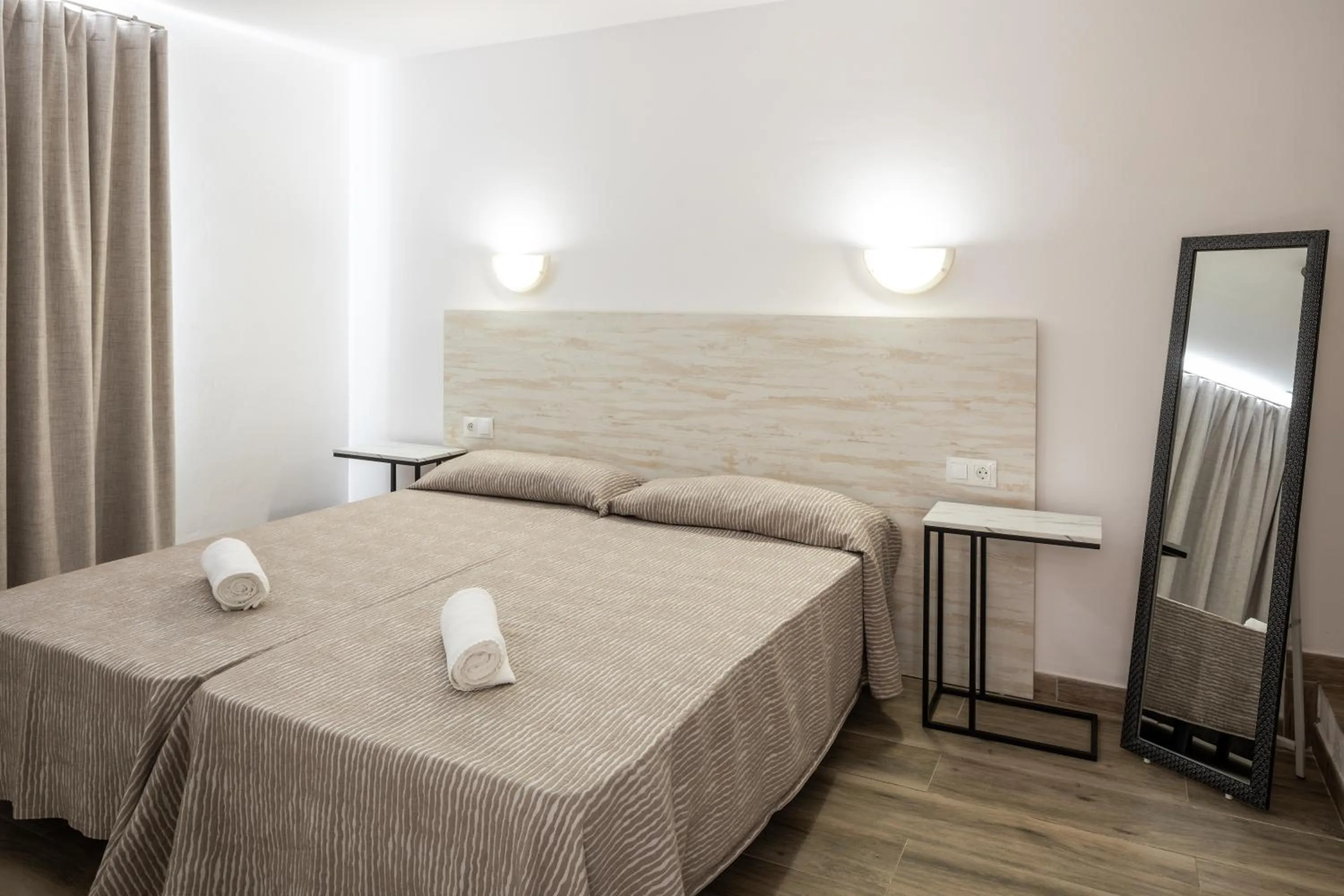 Bedroom, Bed in Aparthotel Puerto Cala Vadella