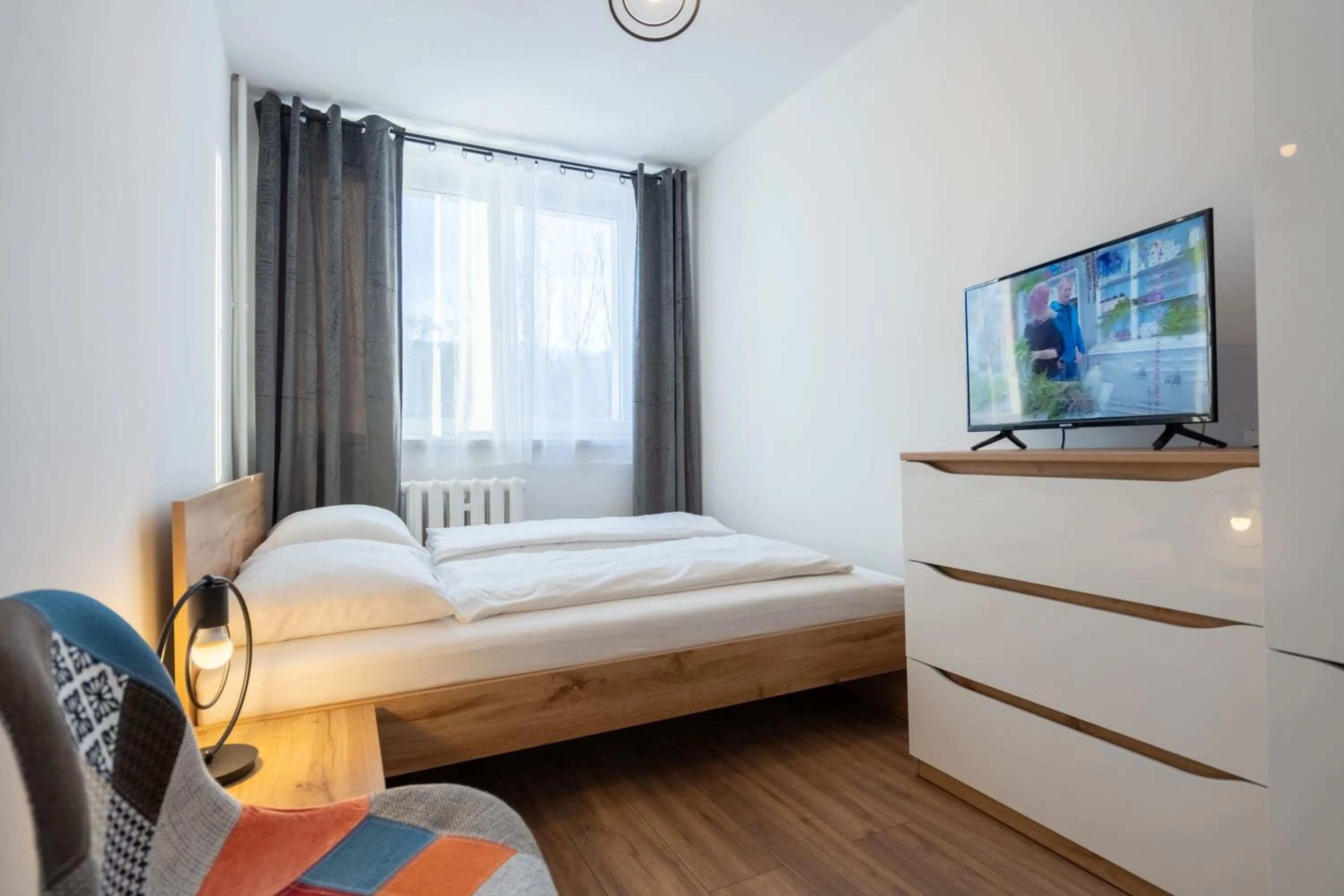 Bedroom, Bed in Apartament Fiński z sauną