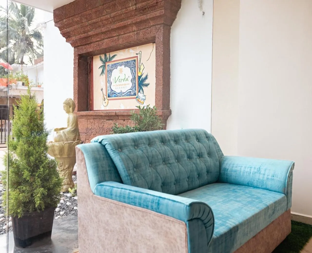 Seating area in The Verda De Miranda Resort Morjim North Goa