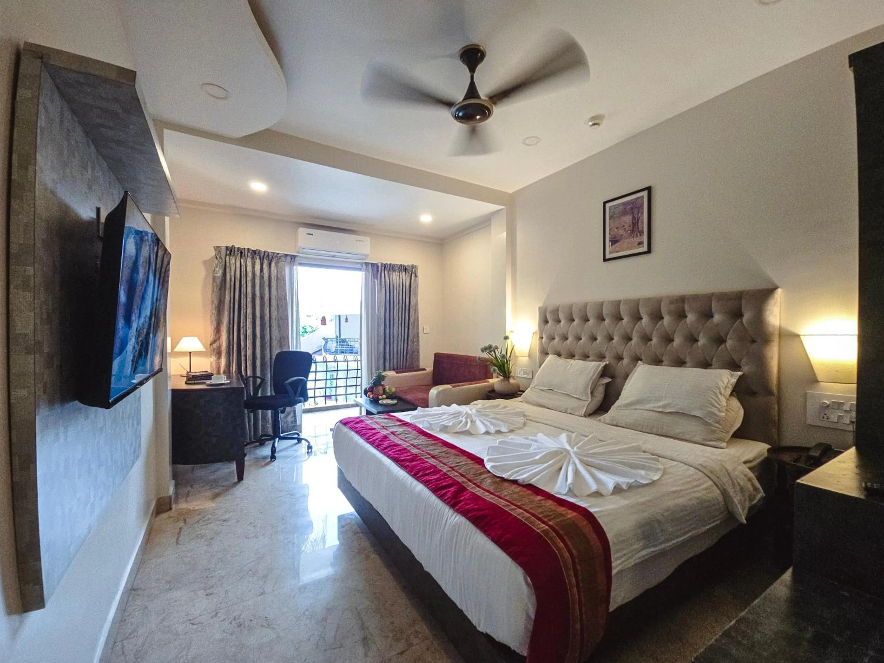 Bedroom, Bed in The Verda De Miranda Resort Morjim North Goa