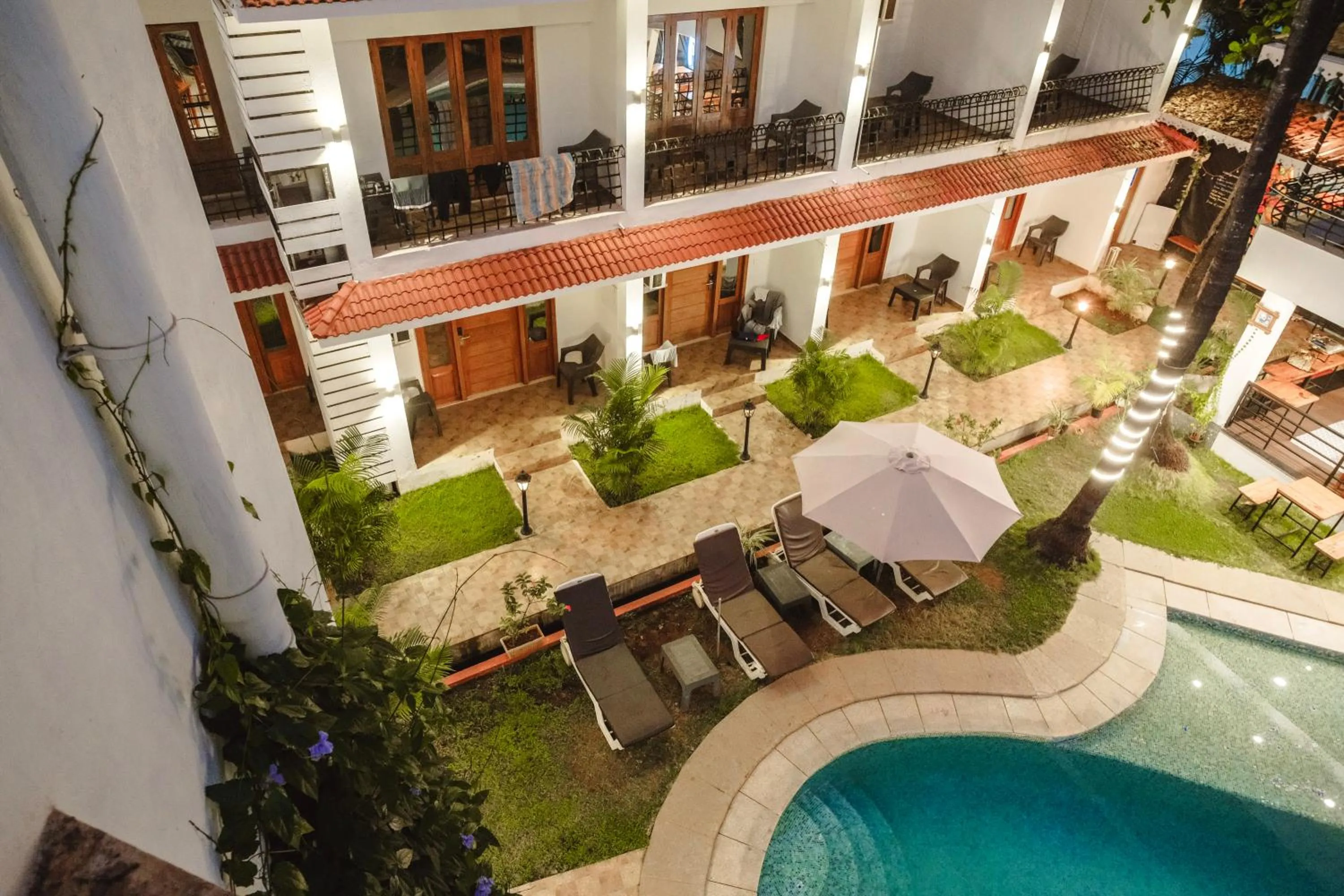 Pool view in The Verda De Miranda Resort Morjim North Goa