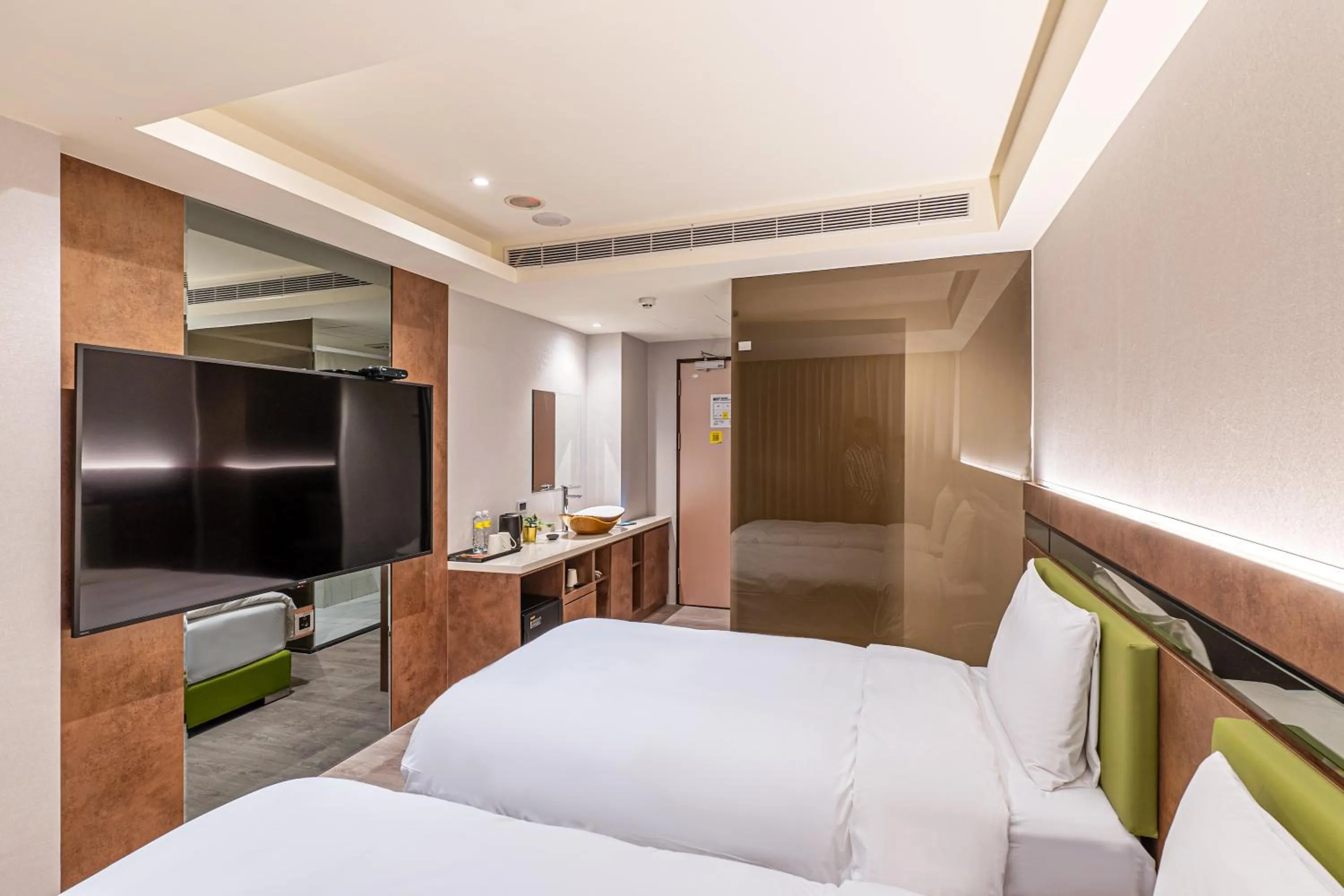 Bed in CHECK inn Taichung Qinghai