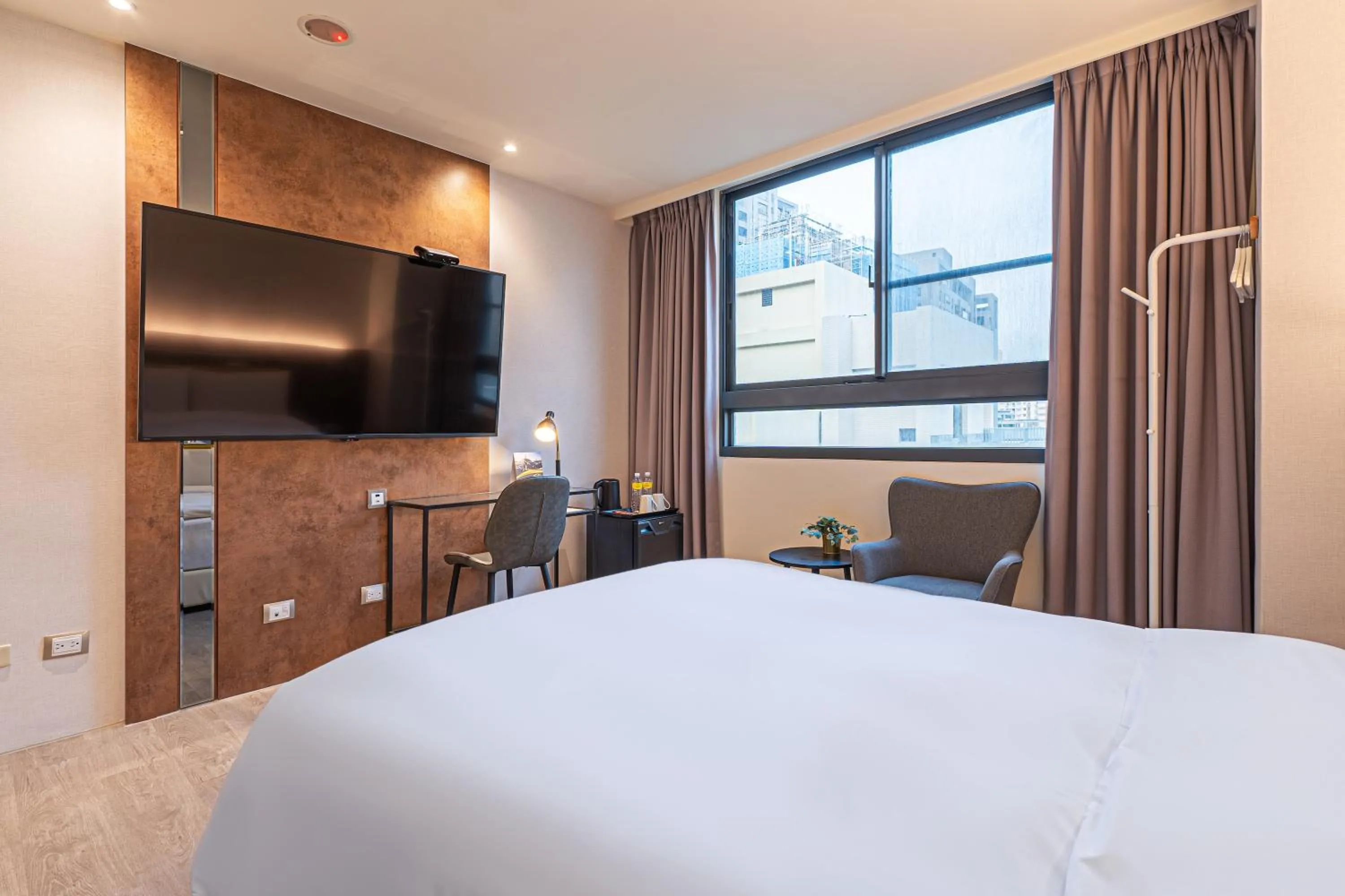 Bed in CHECK inn Taichung Qinghai