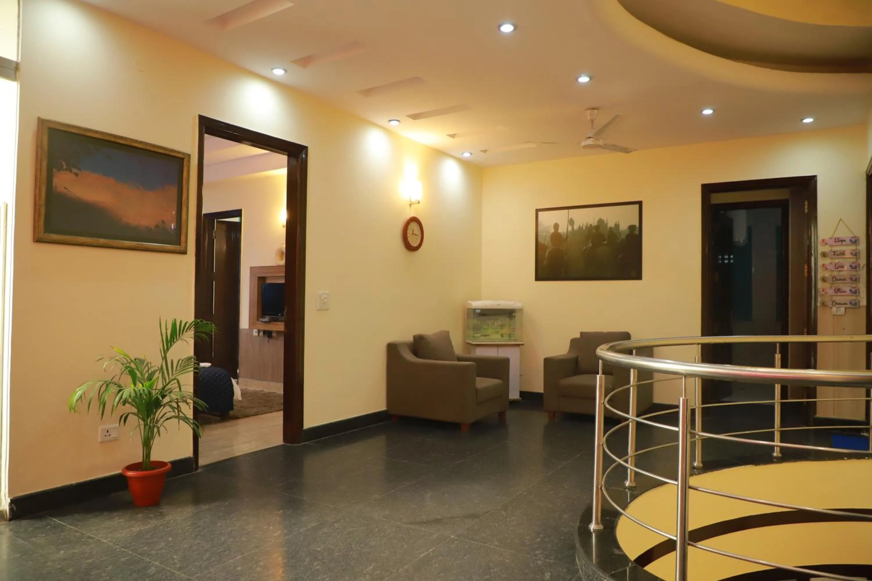 Seating area in THE REJOICE VENTURE