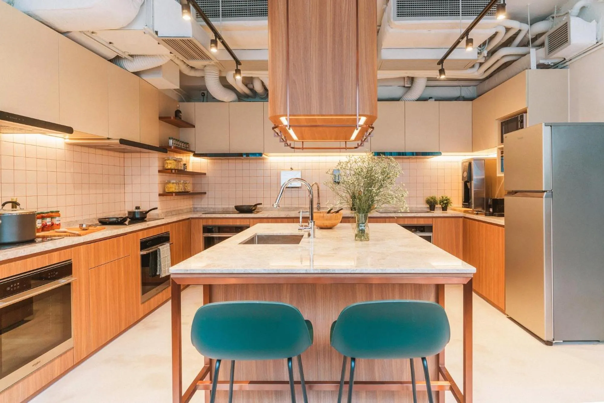 Communal kitchen in Weave Suites - Central West