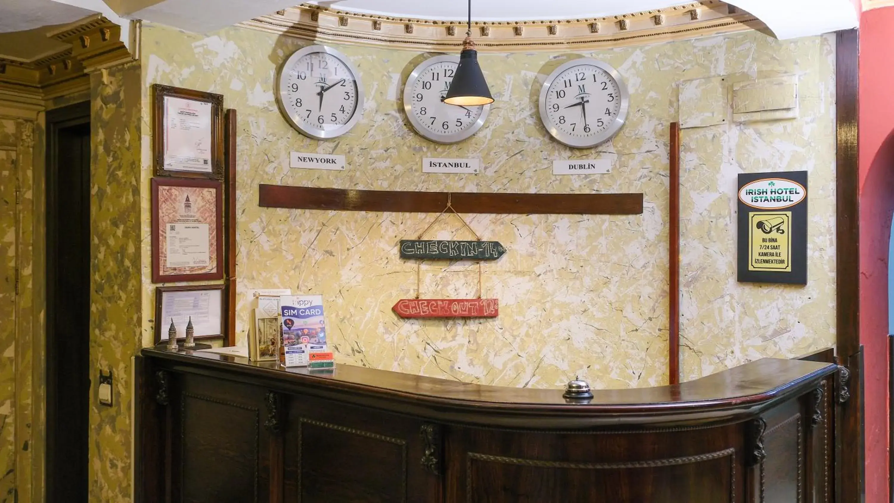 Lobby or reception in Istanbul Irish Hotel Lobby or reception in Istanbul Irish Hotel