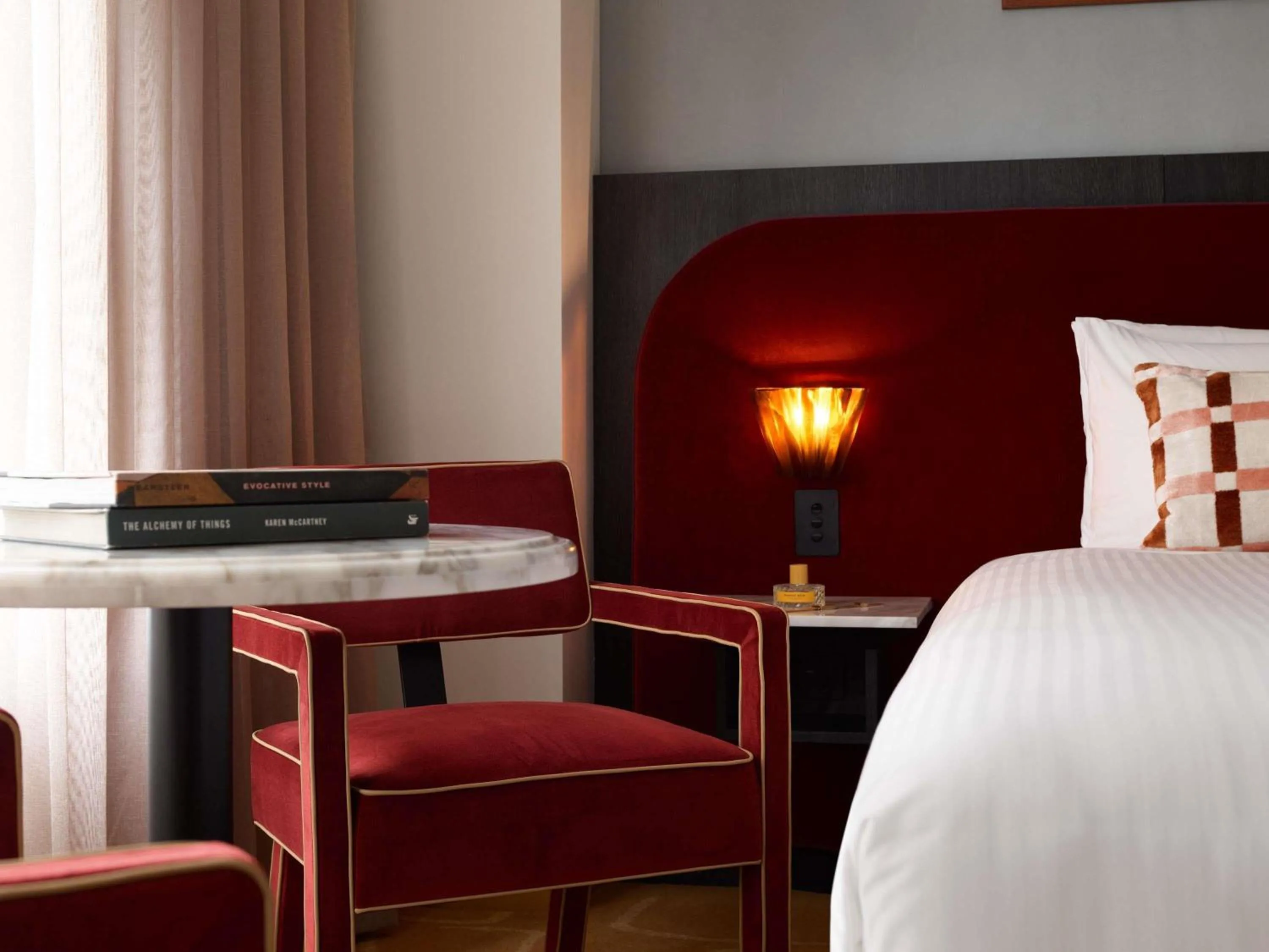 Bedroom, Bed in Hotel Morris Sydney, Handwritten Collection