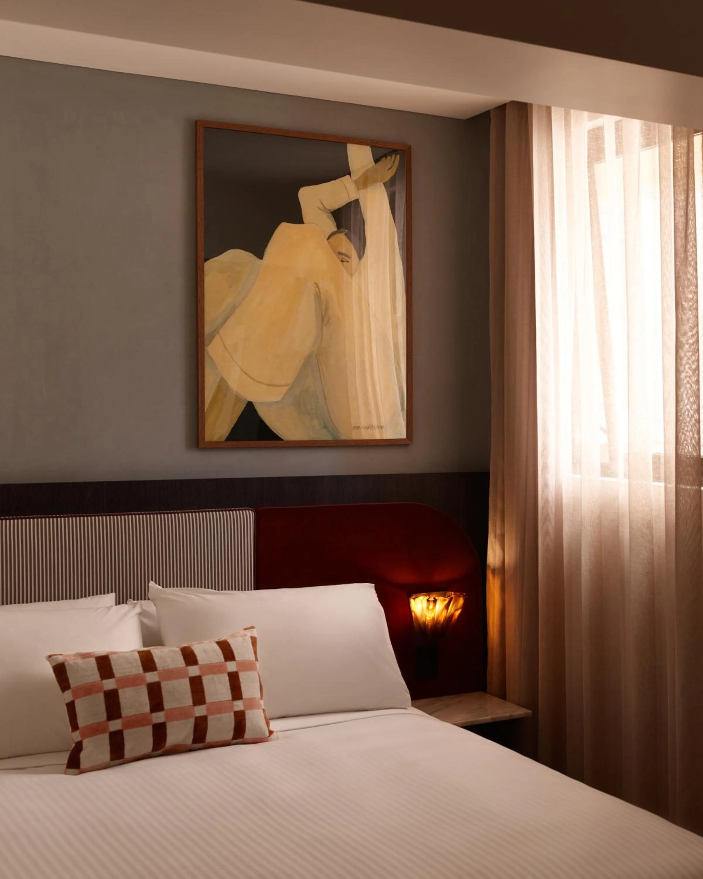 Decorative detail, Bed in Hotel Morris Sydney, Handwritten Collection