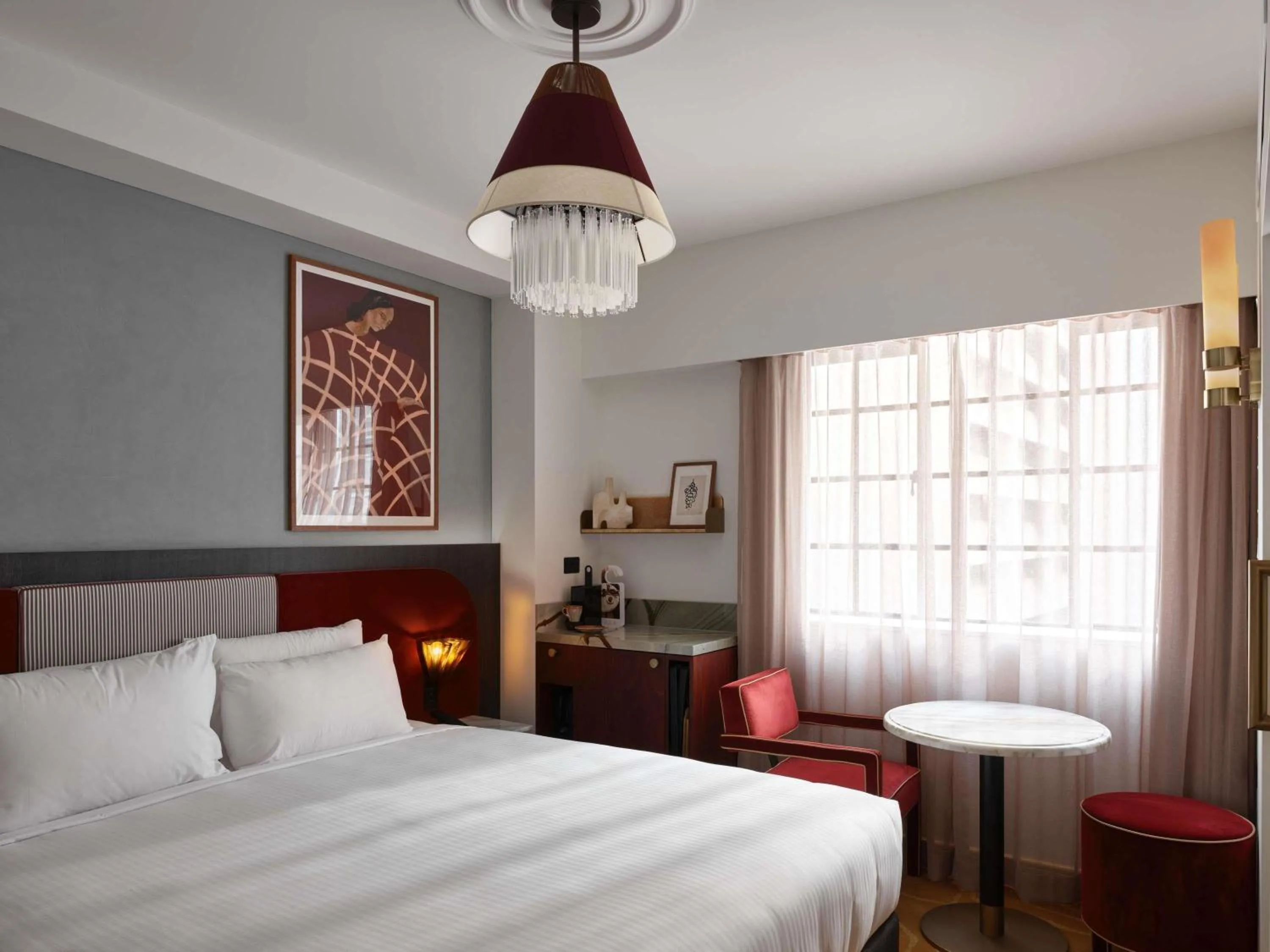 Bedroom, Bed in Hotel Morris Sydney, Handwritten Collection