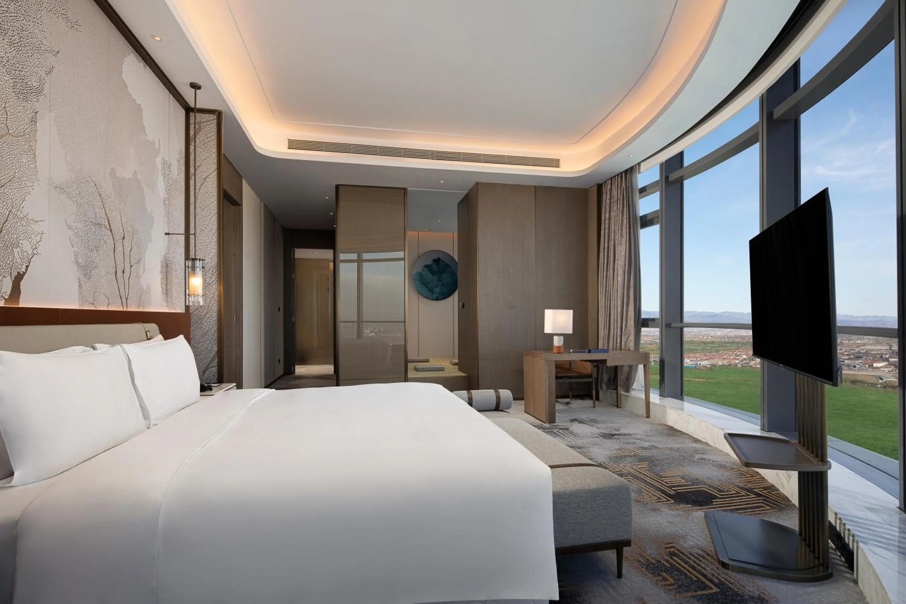 Photo of the whole room, Bed in Wyndham Shanxi Xiaohe Xincheng