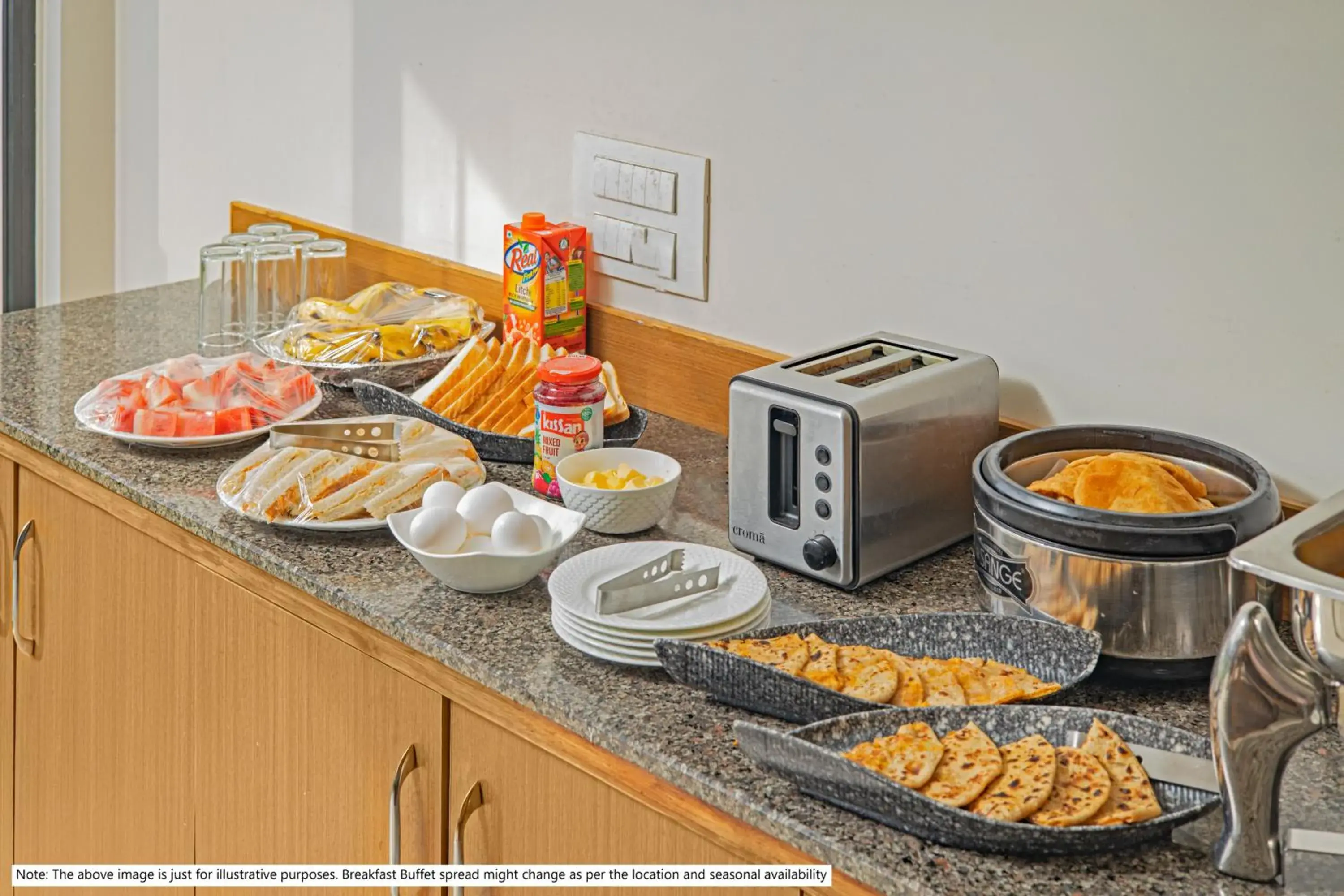 Buffet breakfast in Treebo Lazystay Elite Buffet breakfast in Treebo Lazystay Elite
