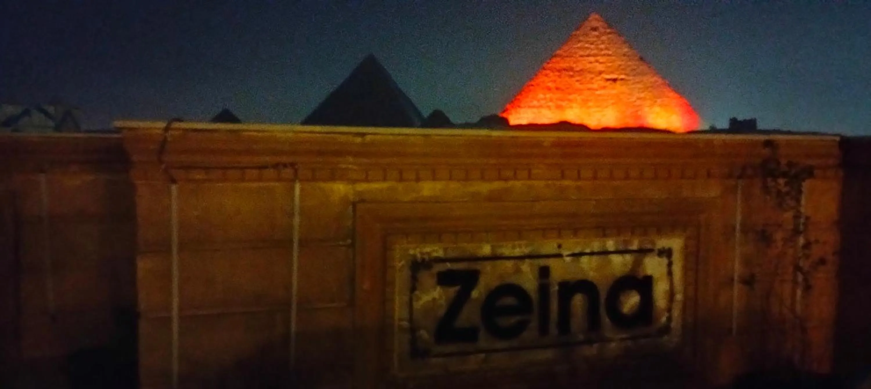 Landmark view in Zeina pyramids view
