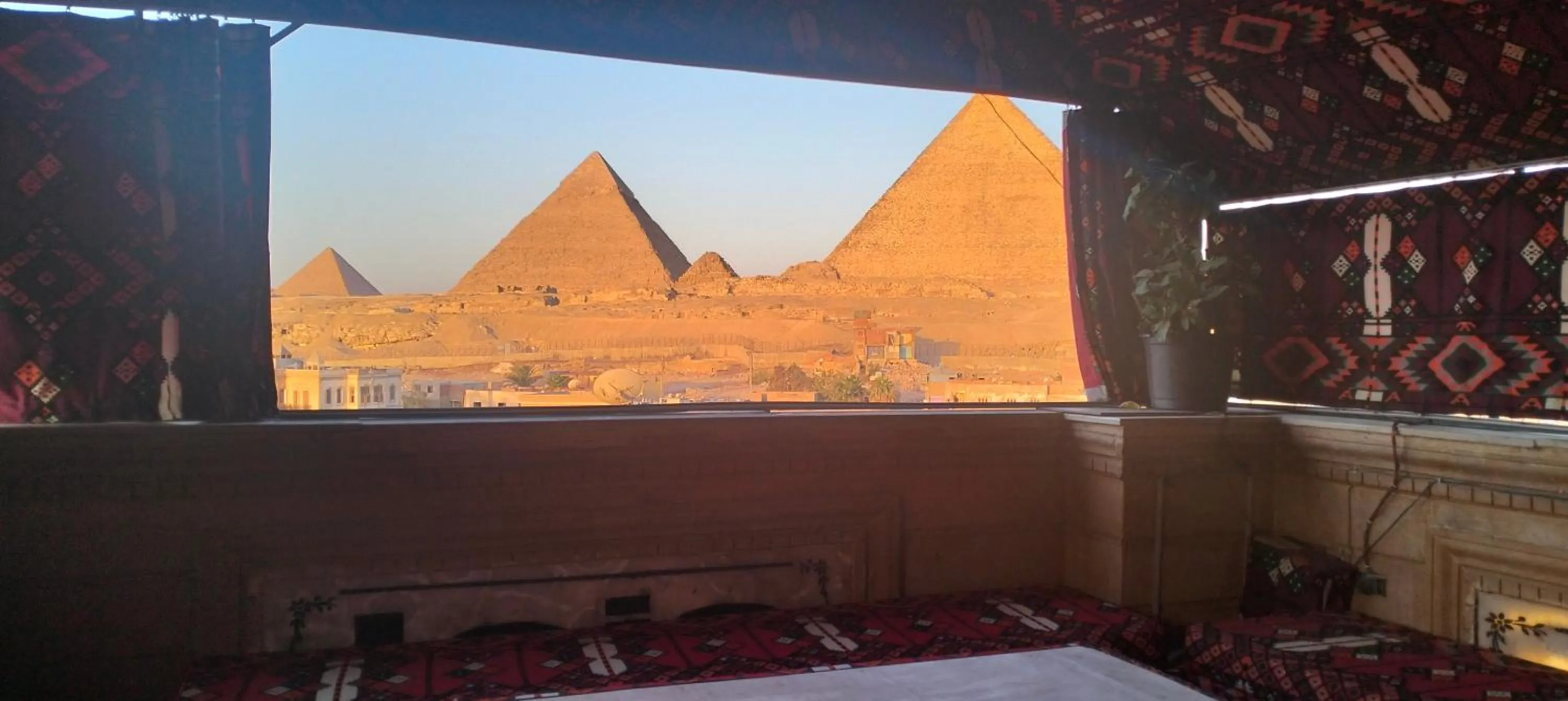 Landmark view in Zeina pyramids view