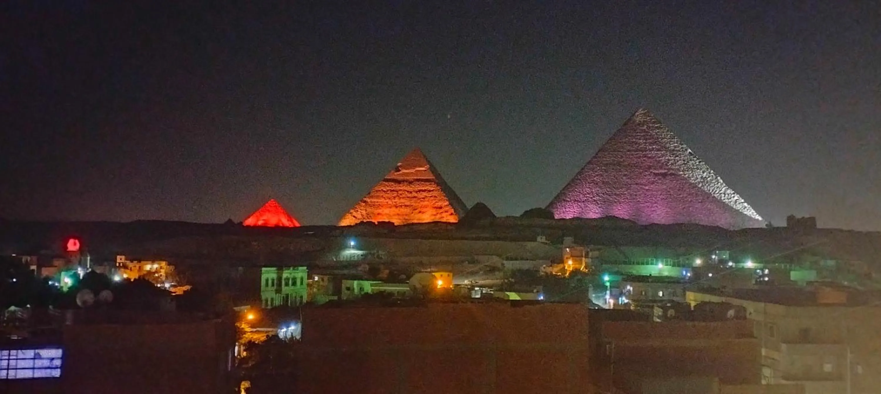 Landmark view in Zeina pyramids view
