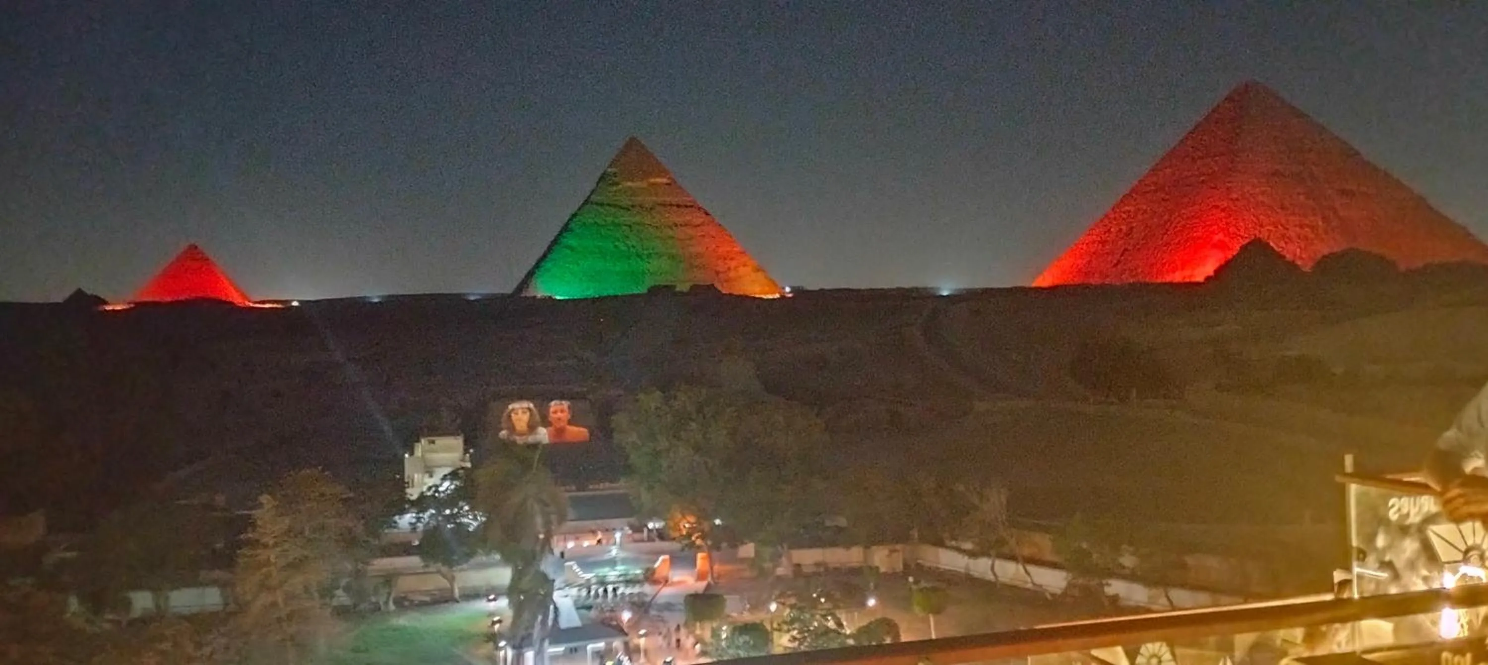 Landmark view in Zeina pyramids view