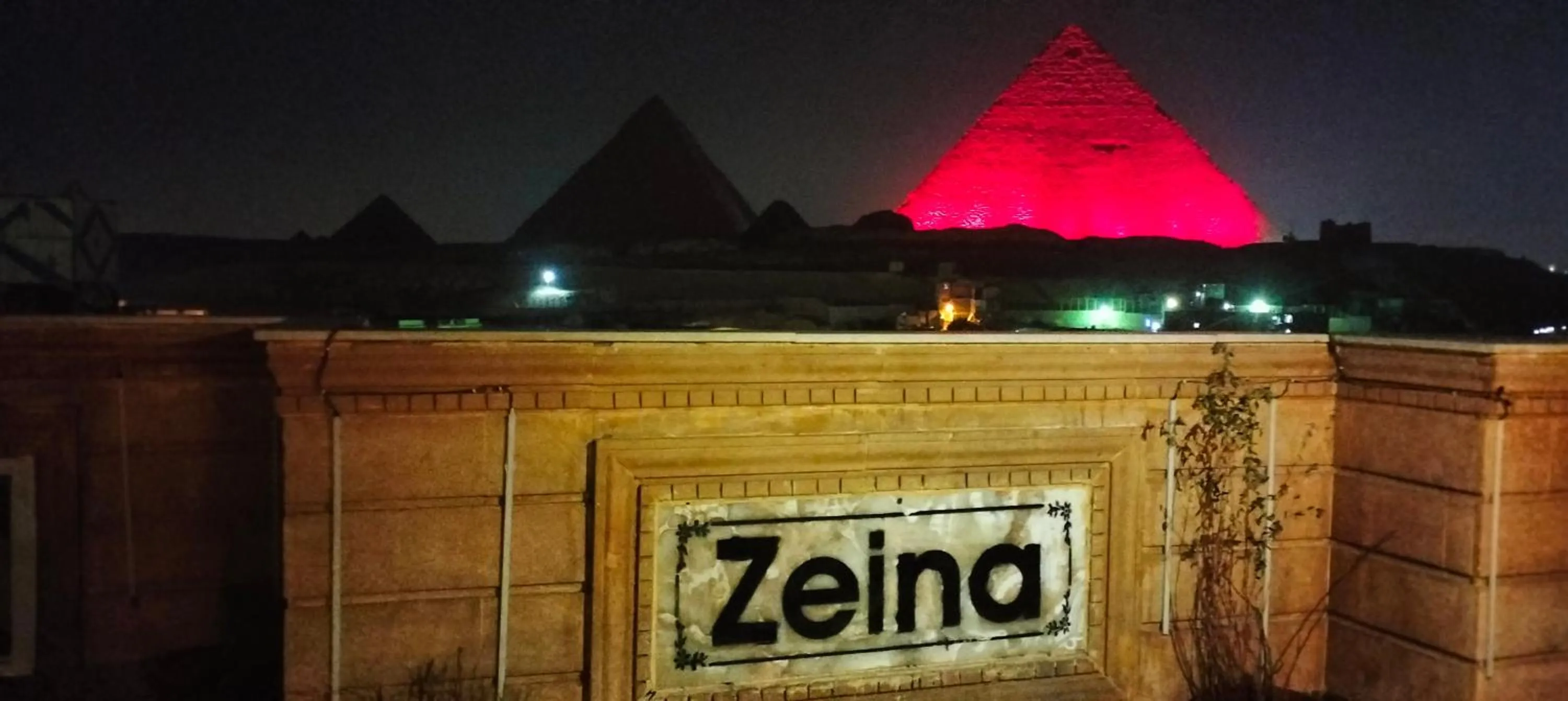Landmark view in Zeina pyramids view