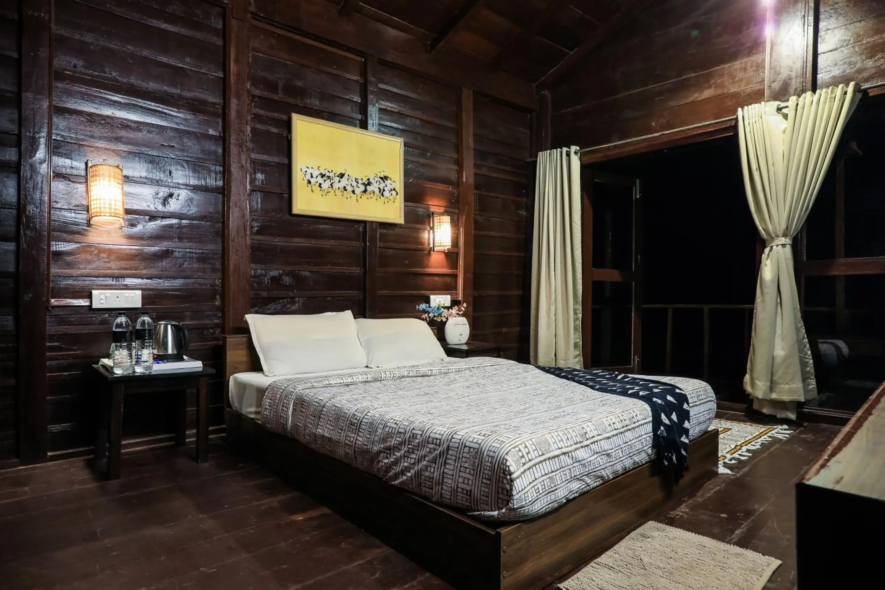 Bedroom, Bed in Woodpegger By The Beach, Mandrem Bedroom, Bed in Woodpegger By The Beach, Mandrem