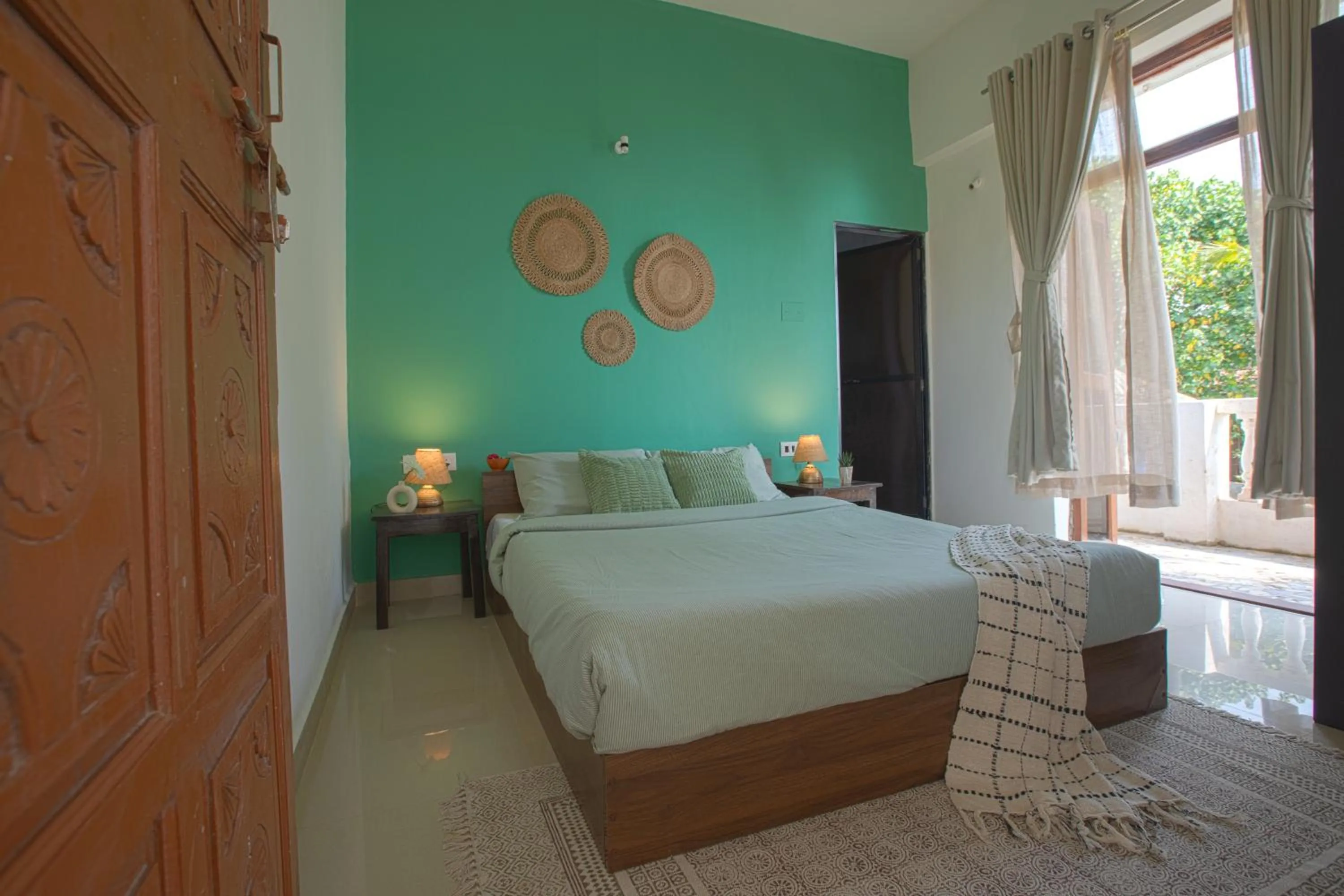 Bedroom, Bed in Woodpegger By The Beach, Mandrem