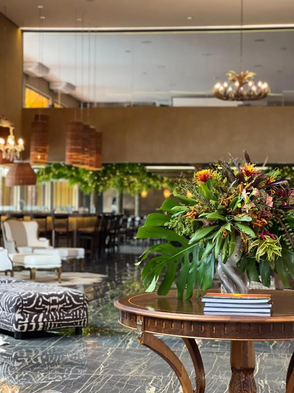 Seating area in Wakanda Hotel