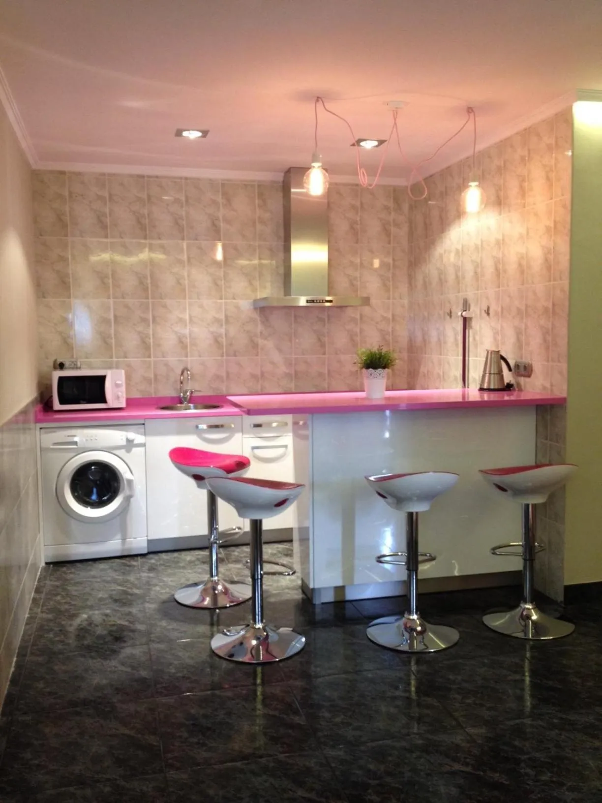 Kitchen or kitchenette in Hotel Artetxe