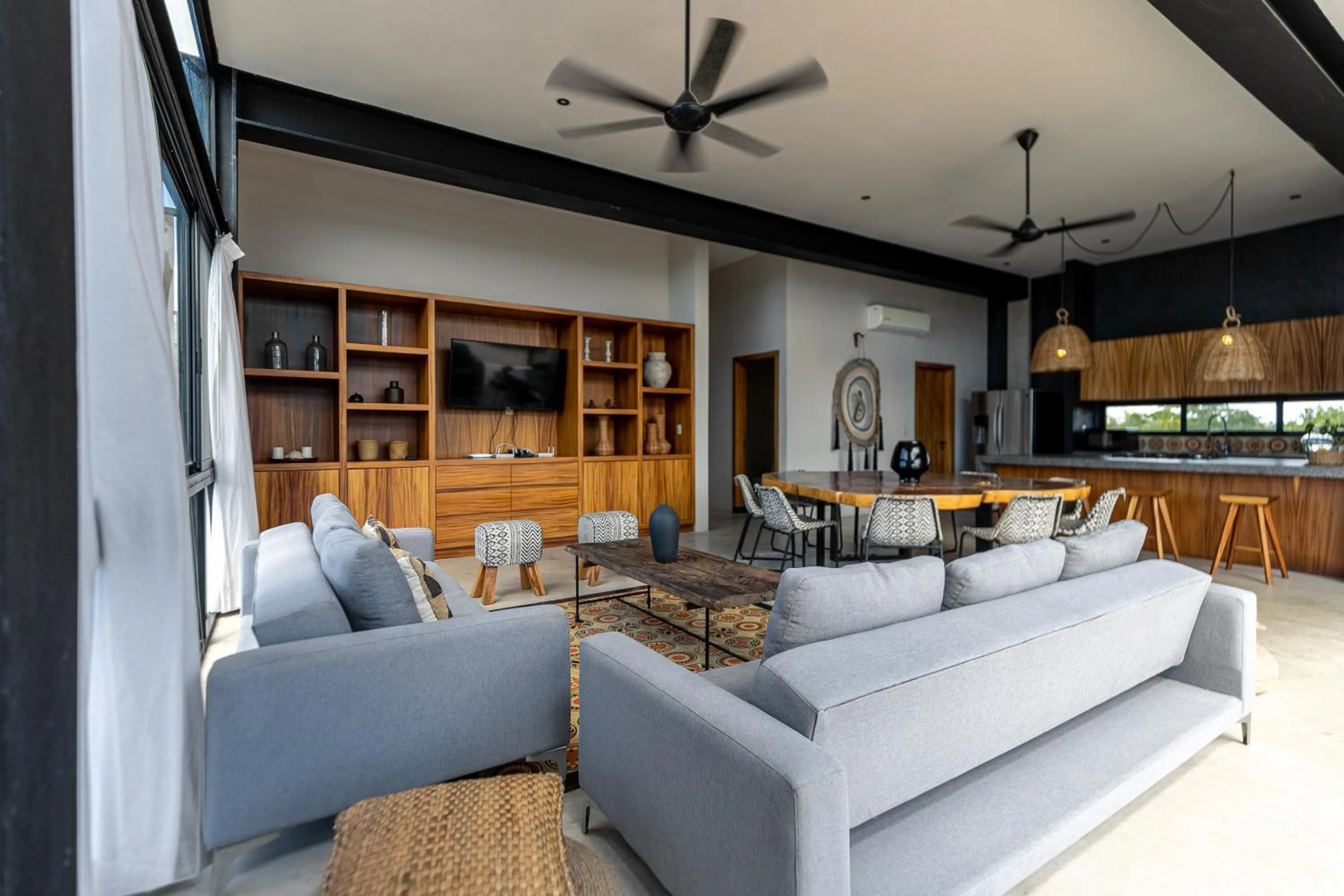 Living room in Lumina at Mudra Tulum