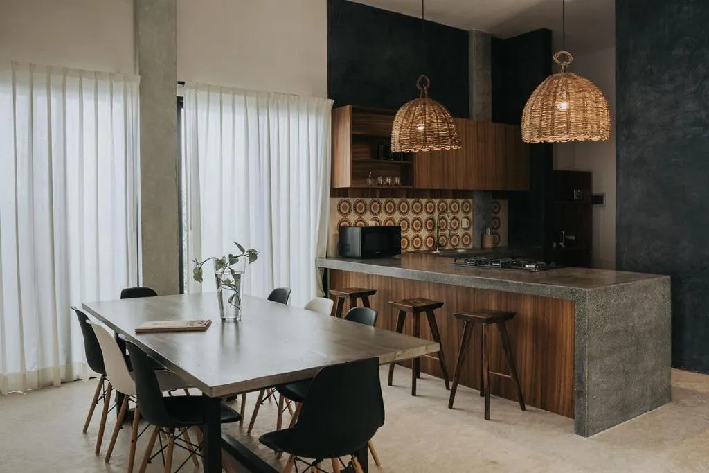 kitchen in Lumina at Mudra Tulum