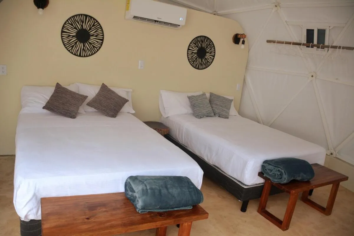 Bed in Glamping Mayan Glam