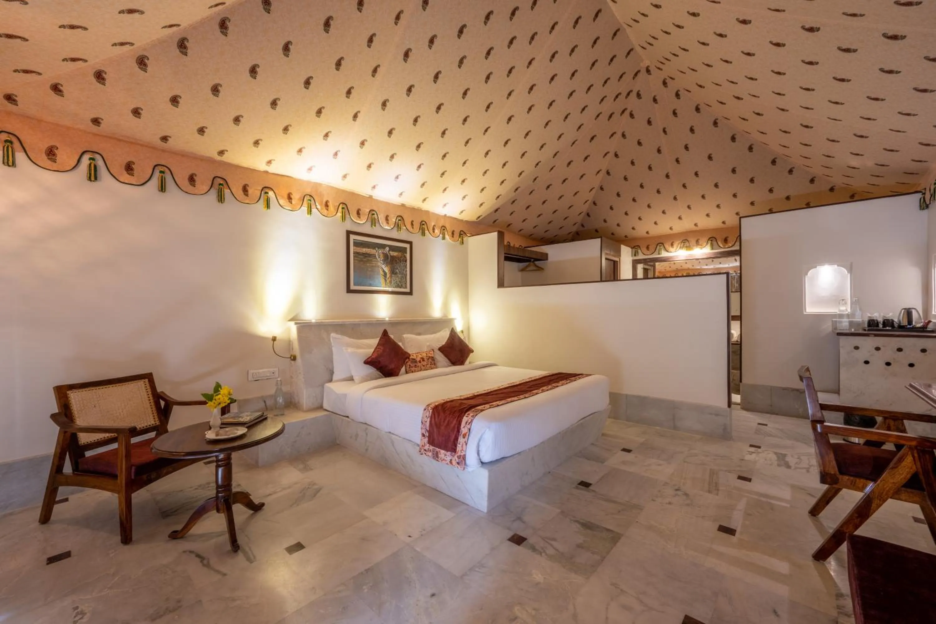 Photo of the whole room, Bed in Aangan Resort Ranthambhore - A Private Pool Villa