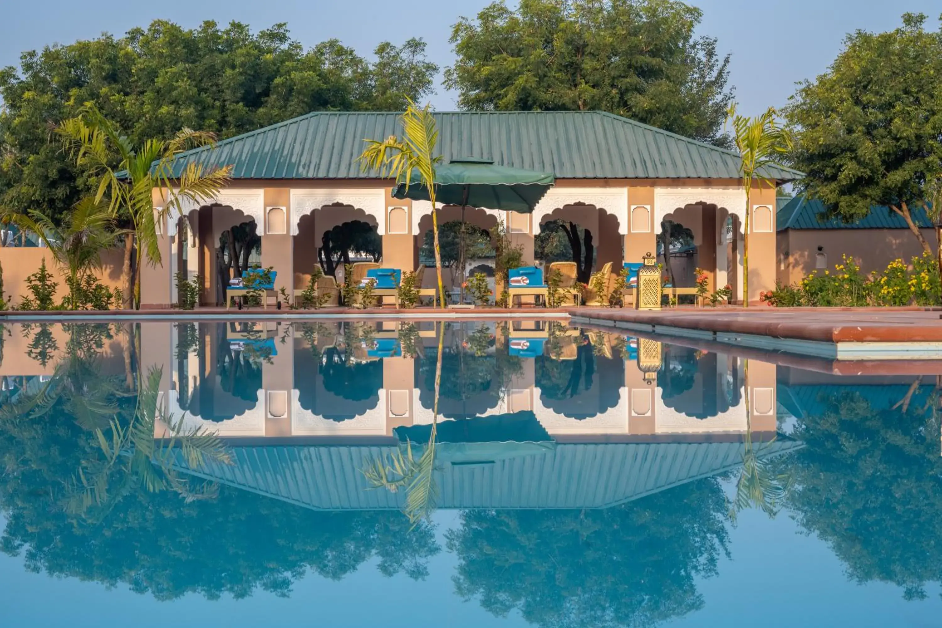 Pool view in Aangan Resort Ranthambhore - A Private Pool Villa Pool view in Aangan Resort Ranthambhore - A Private Pool Villa