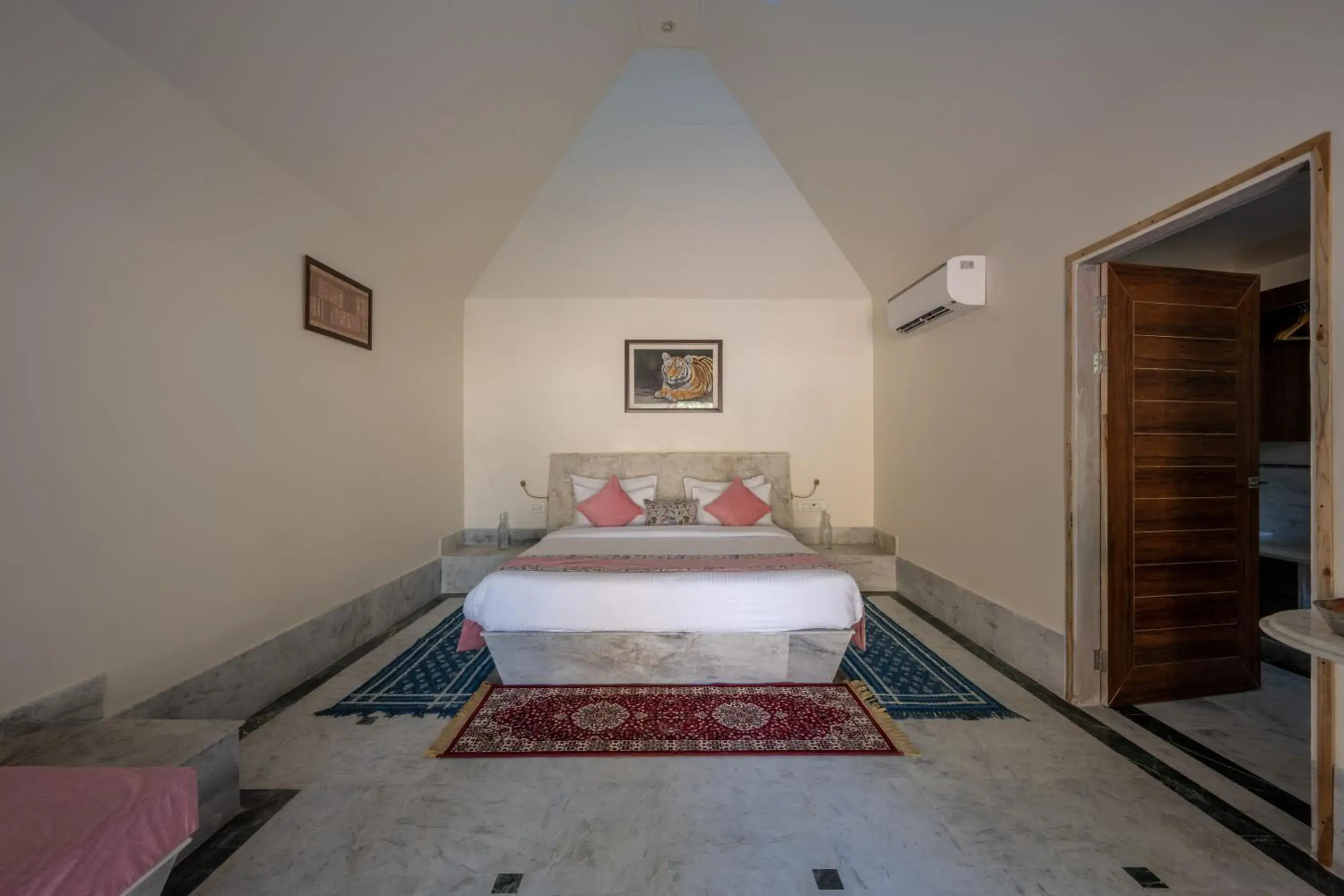 Bed in Aangan Resort Ranthambhore - A Private Pool Villa Bed in Aangan Resort Ranthambhore - A Private Pool Villa