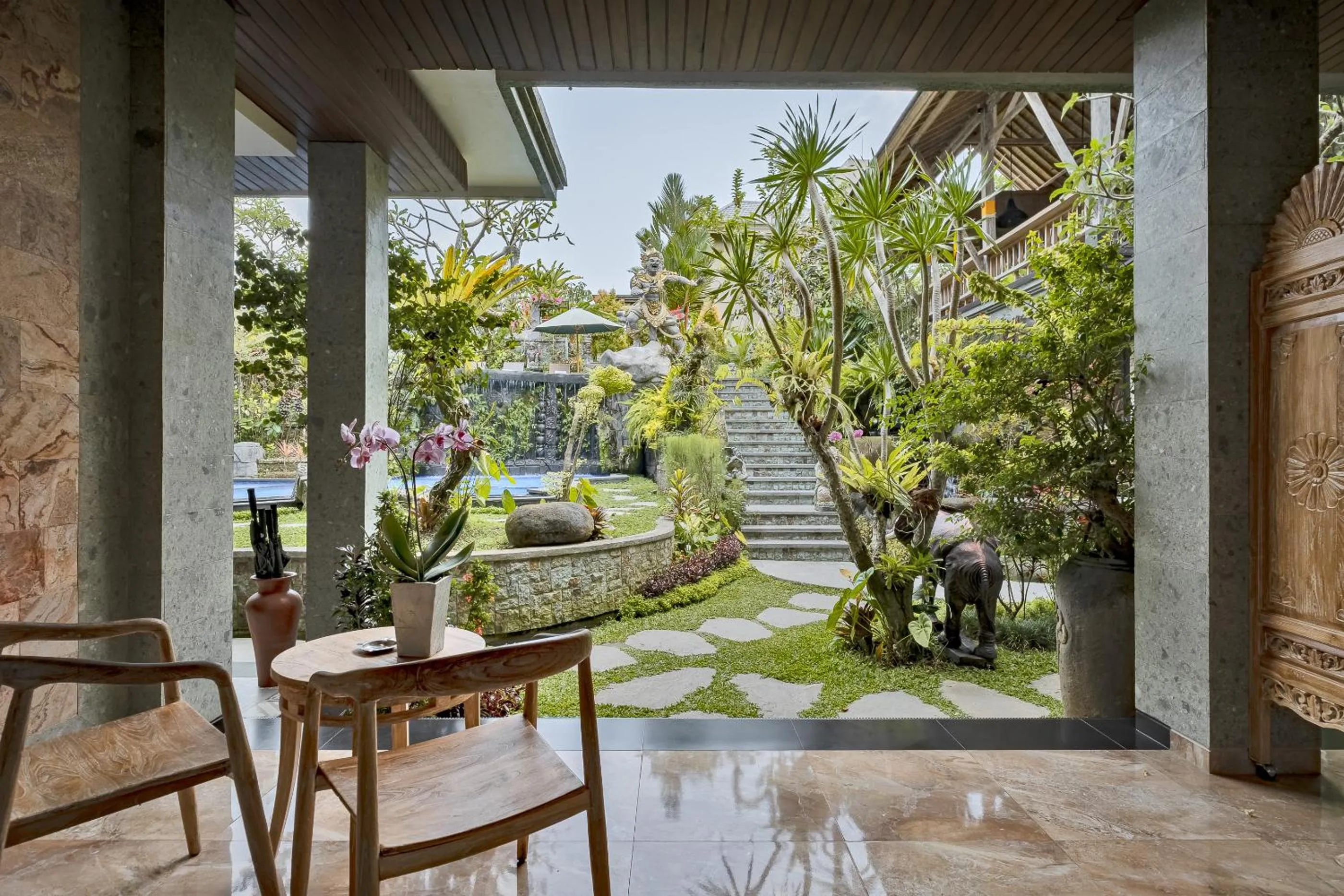 Garden view in Gynandha Ubud Cottage