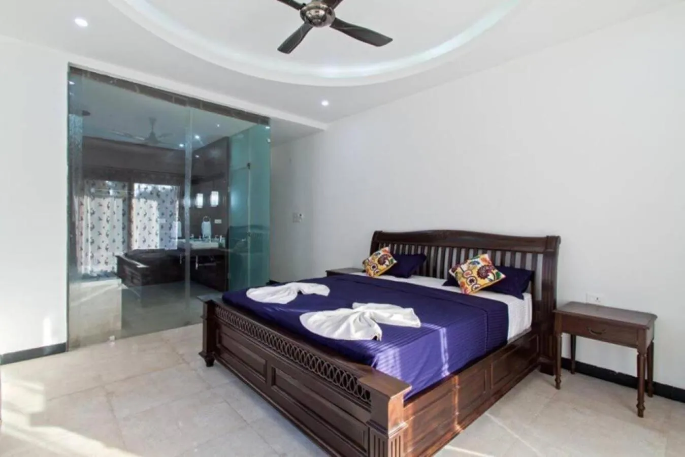 Bedroom, Bed in Luxury Rental with Kids Playroom in Goa