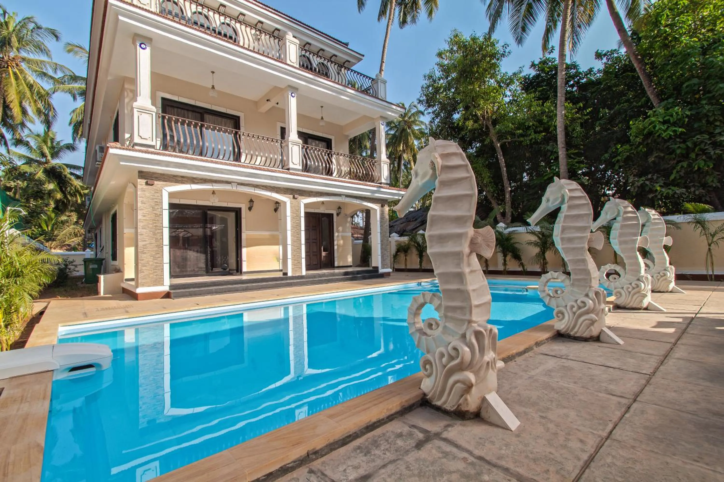 Swimming pool in Luxury Rental with Kids Playroom in Goa