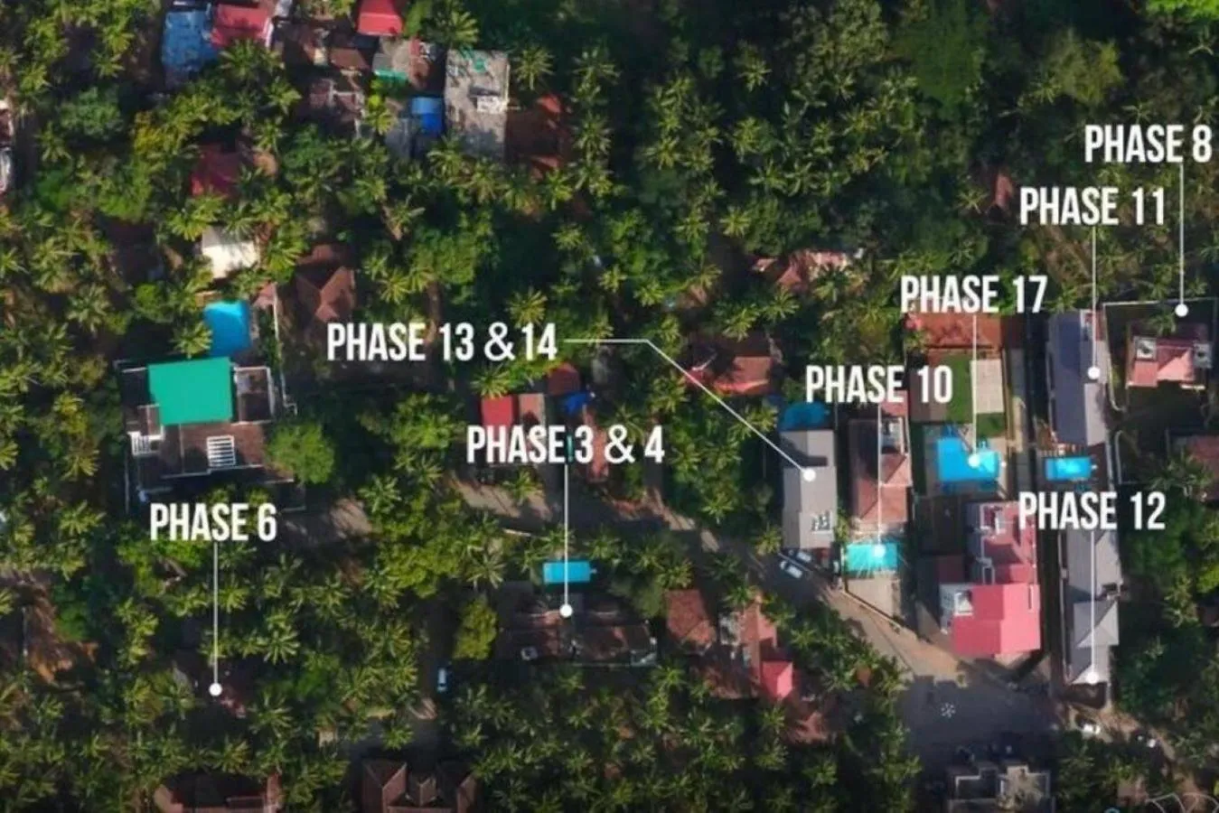 Bird's eye view in Luxury Rental with Kids Playroom in Goa