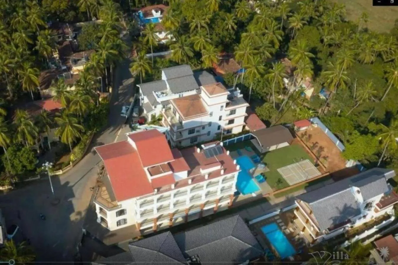 Bird's eye view in Luxury Rental with Kids Playroom in Goa