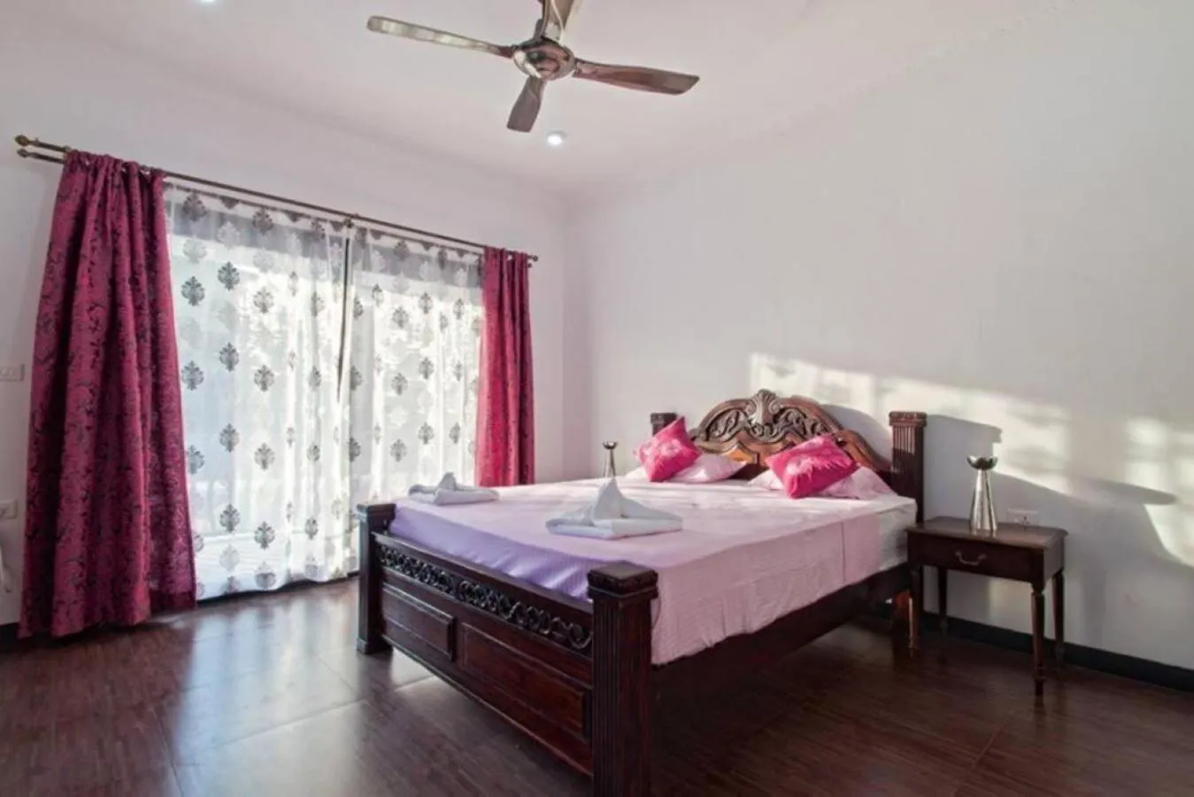 Bedroom, Bed in Luxury Rental with Kids Playroom in Goa