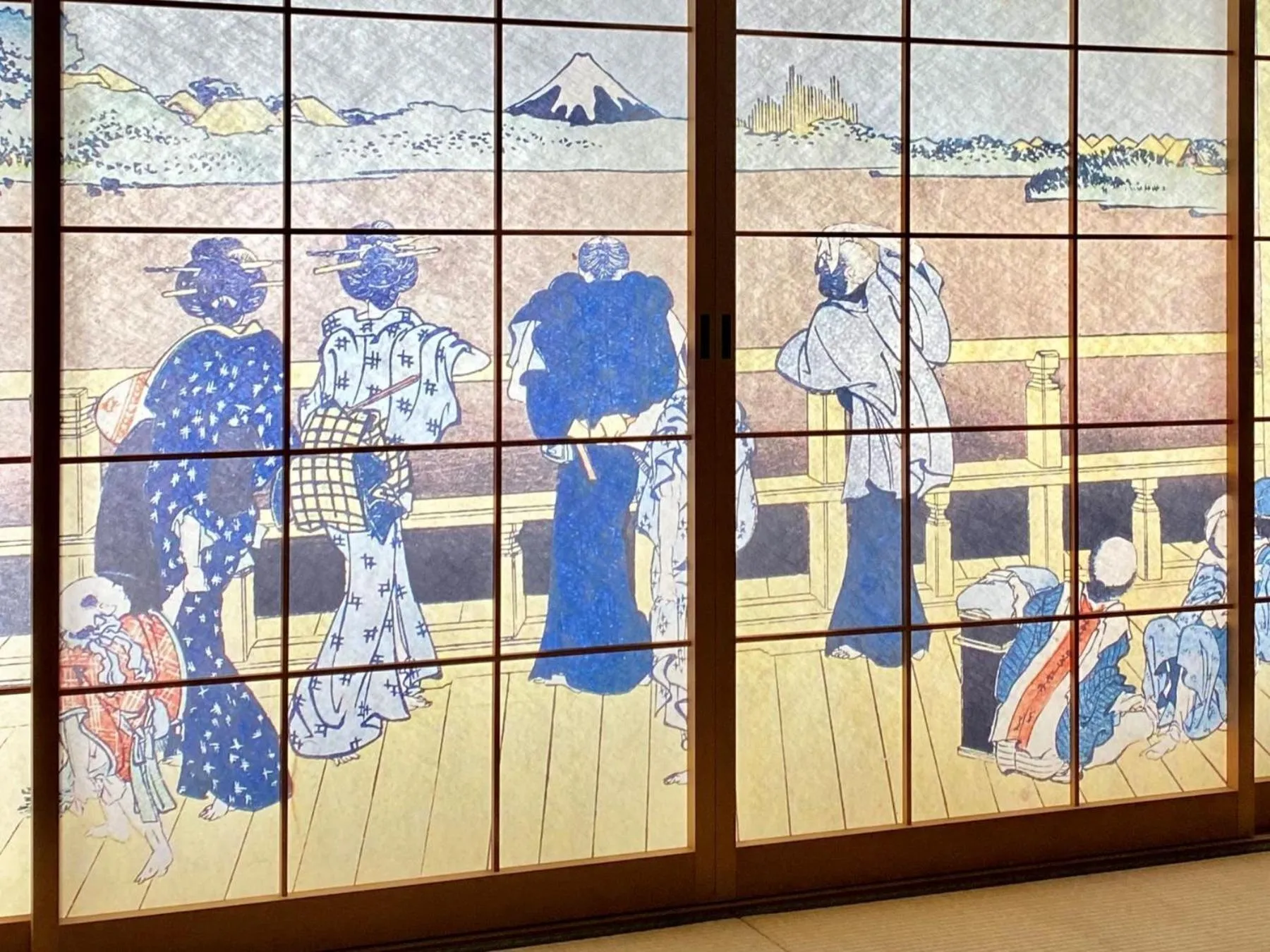 Decorative detail in Osaka Ukiyoe Ryokan