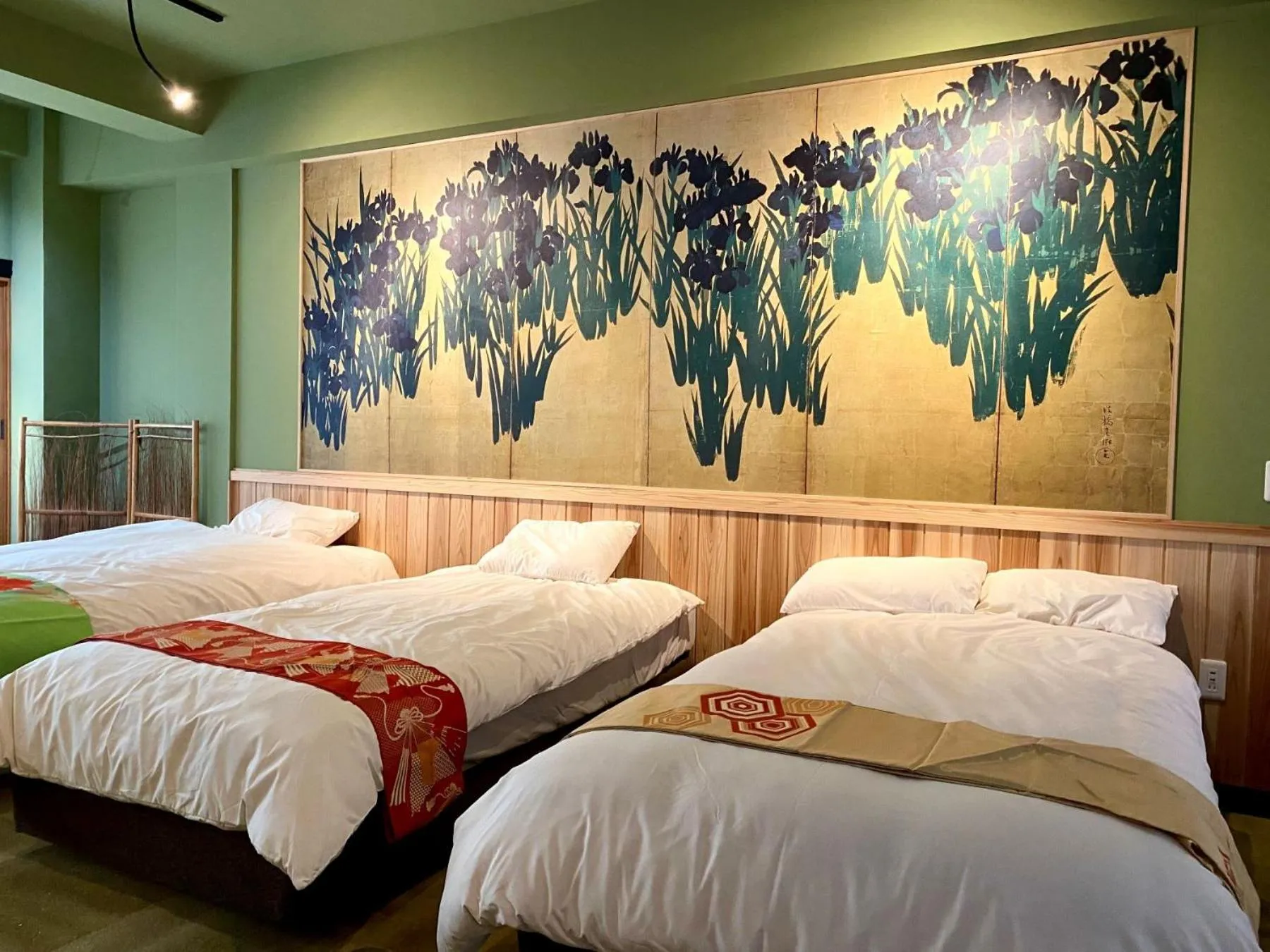 Bed in Osaka Ukiyoe Ryokan