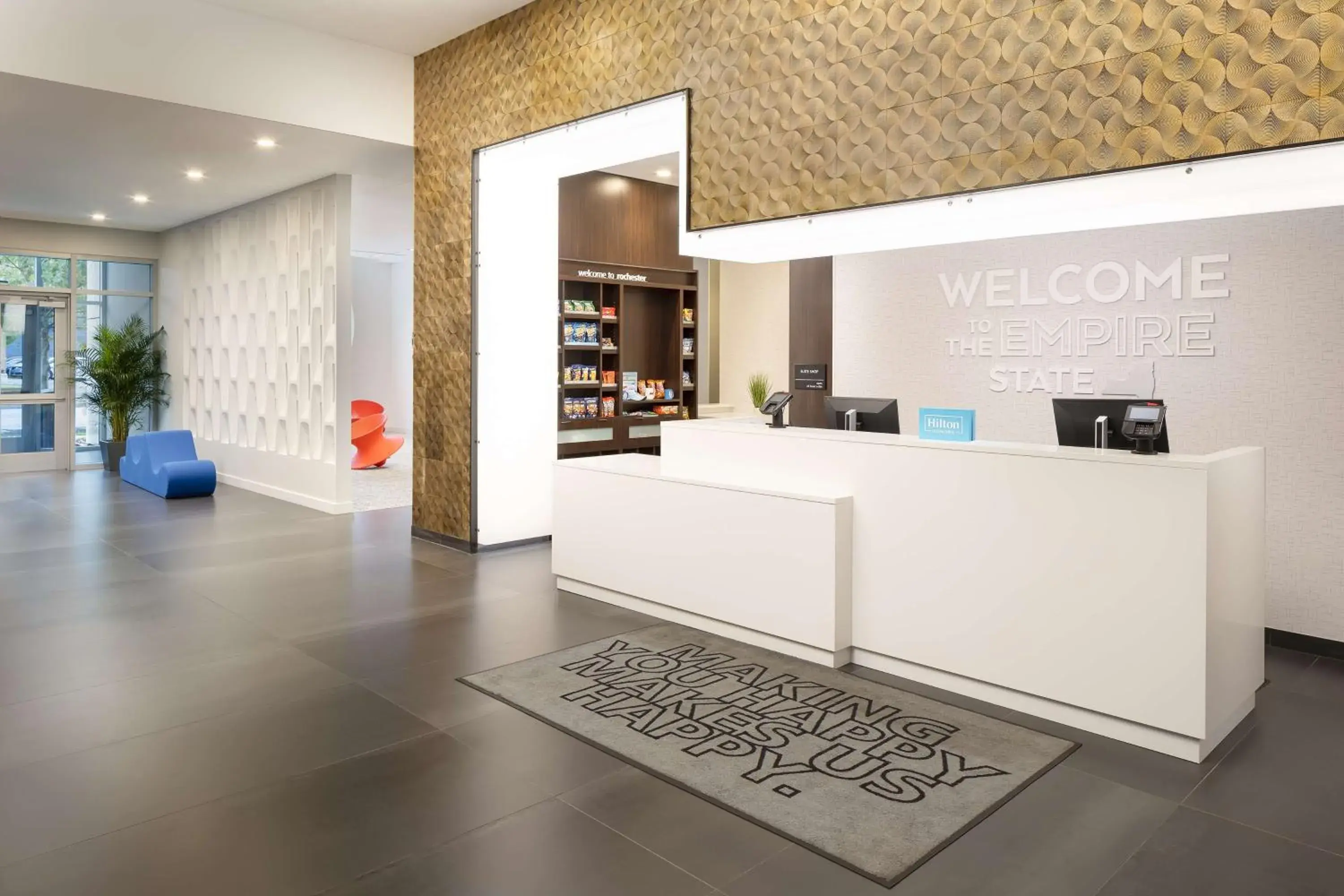 Lobby or reception in Hampton Inn & Suites Rochester Downtown Lobby or reception in Hampton Inn & Suites Rochester Downtown
