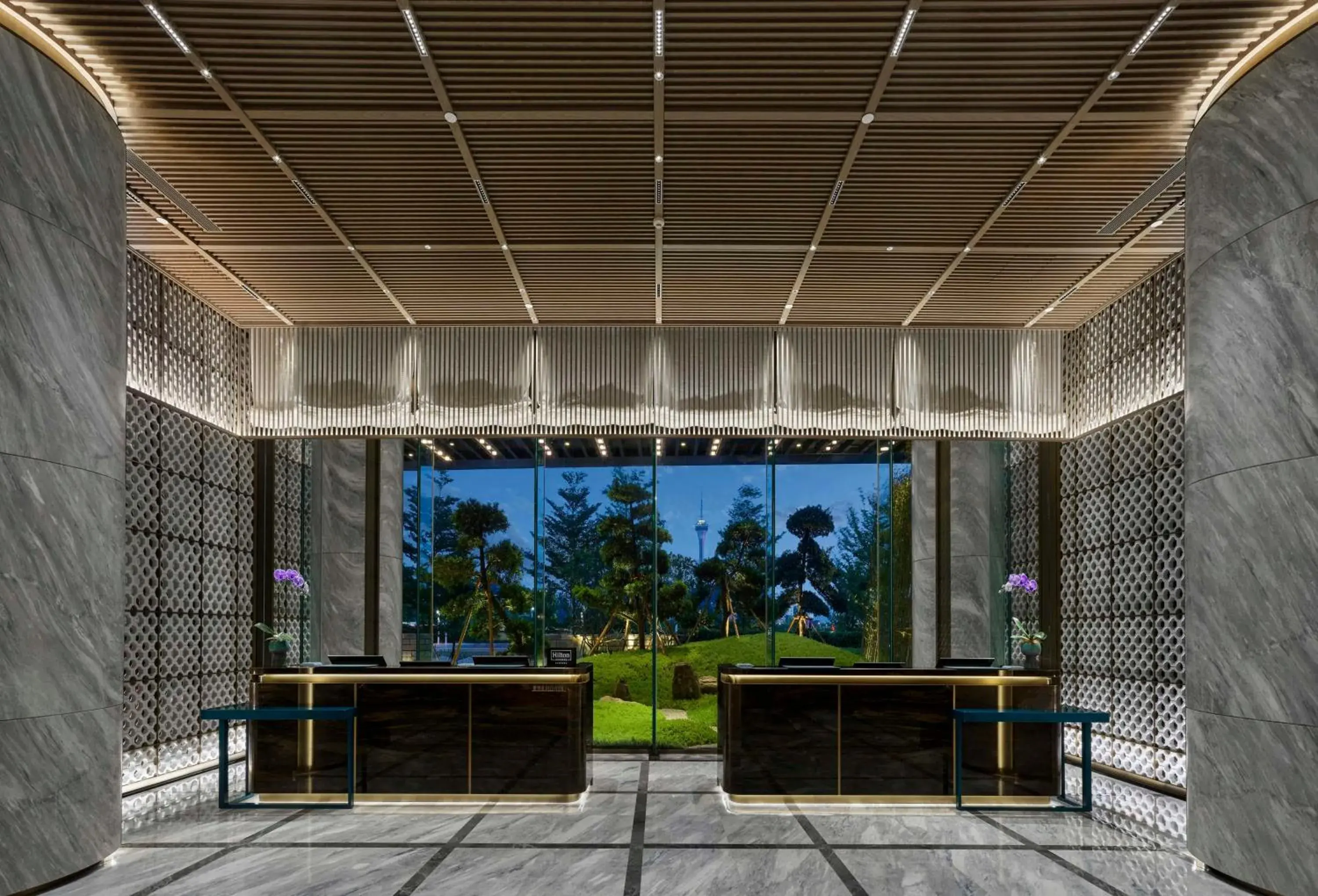 Lobby or reception in Hilton Zhuhai Lobby or reception in Hilton Zhuhai
