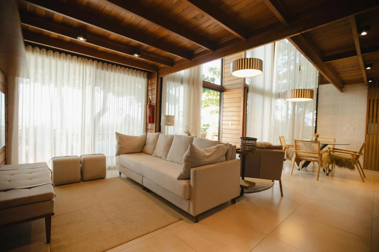 Living room in Ilha do Mel Lodges