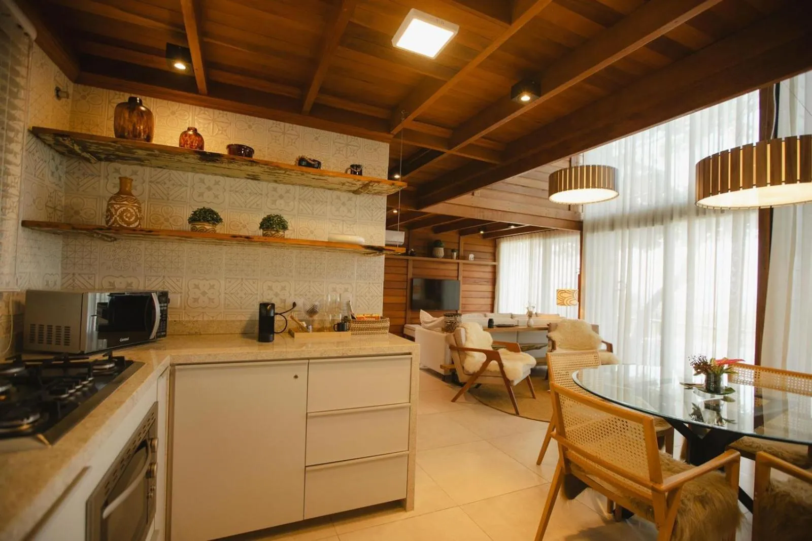 Living room in Ilha do Mel Lodges