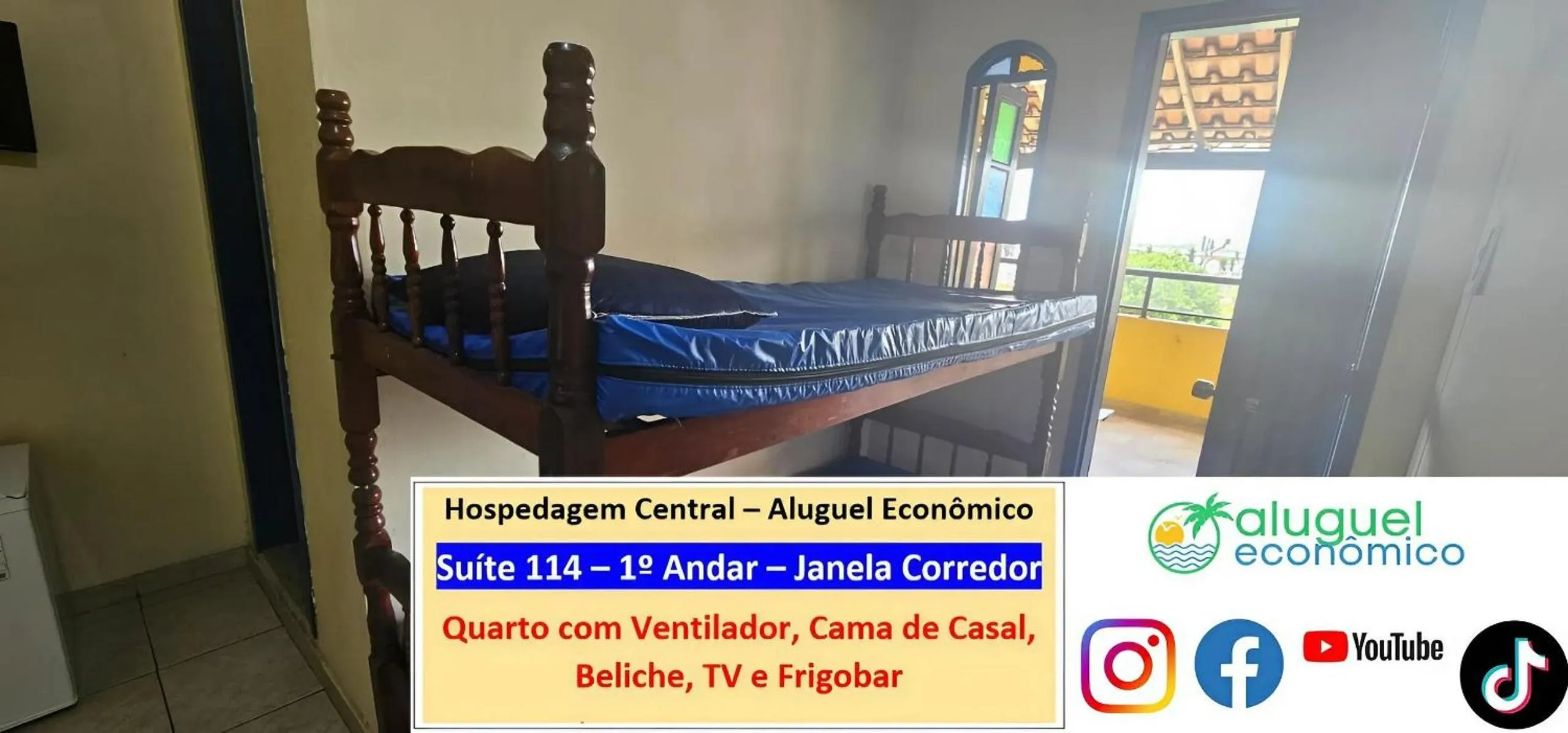 Bedroom, Bed in Cabo Frio - Hospedagem Central - Aluguel Econômico