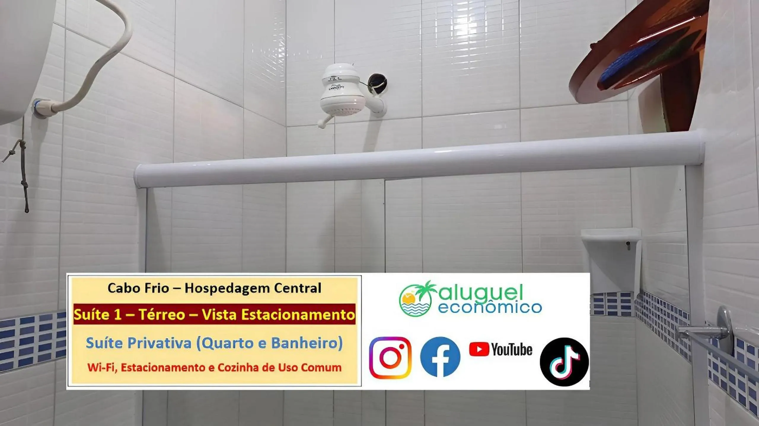 Toilet in Cabo Frio - Hospedagem Central - Aluguel Econômico